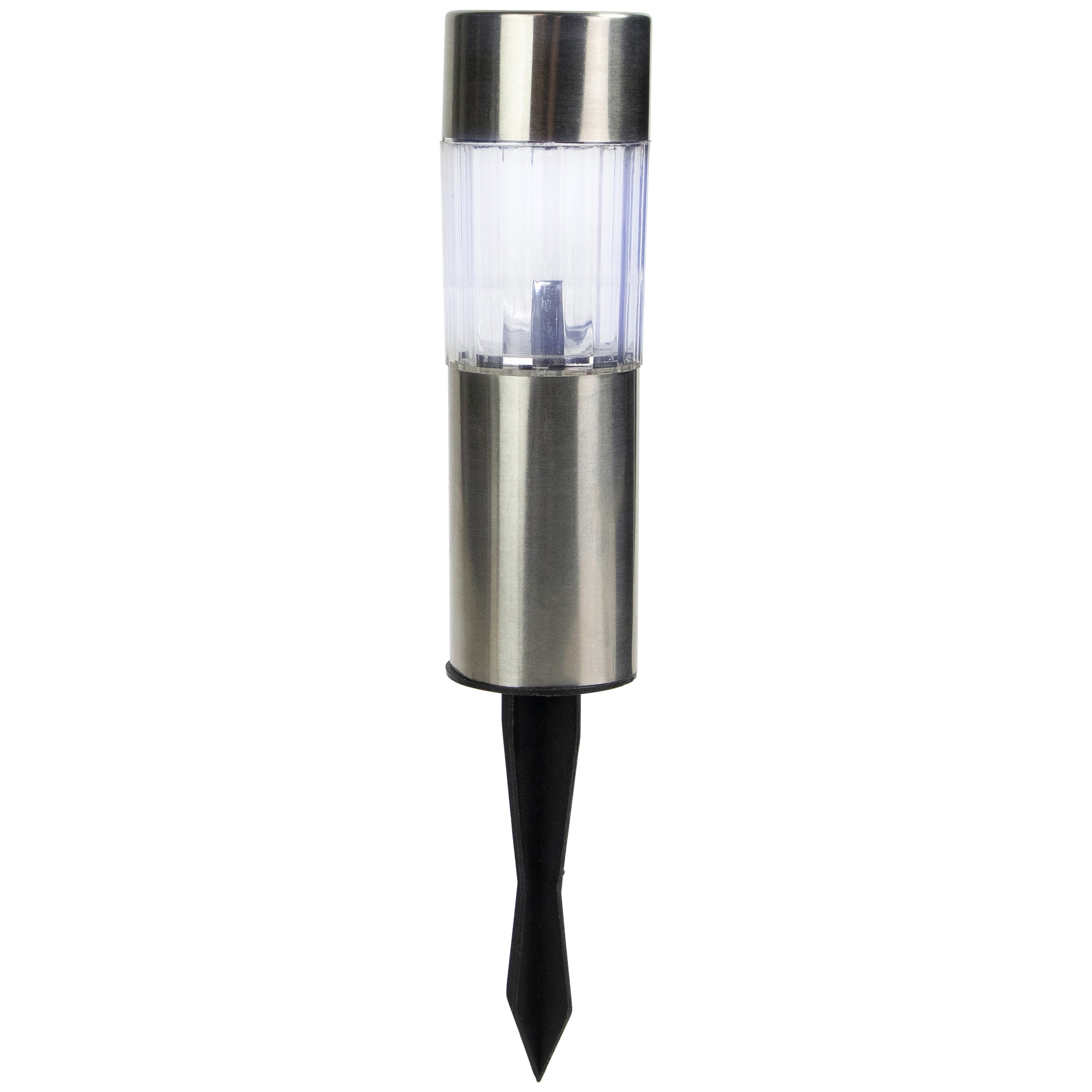 10" Silver Solar Powered LED Pathway Markers, 6ct.