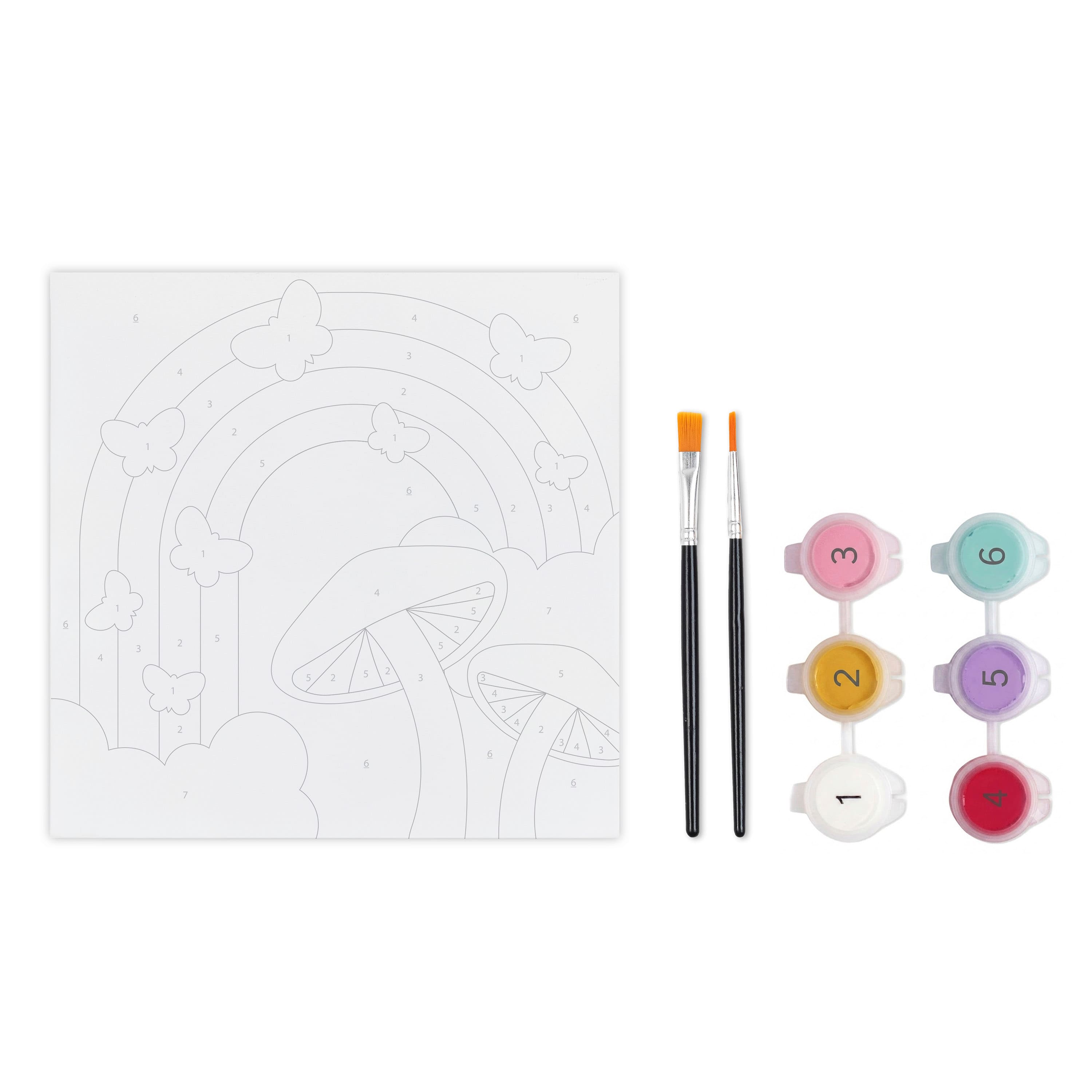 Vivid by Brea Reese® Spring Rainbow Acrylic Paint-by-Number Kit