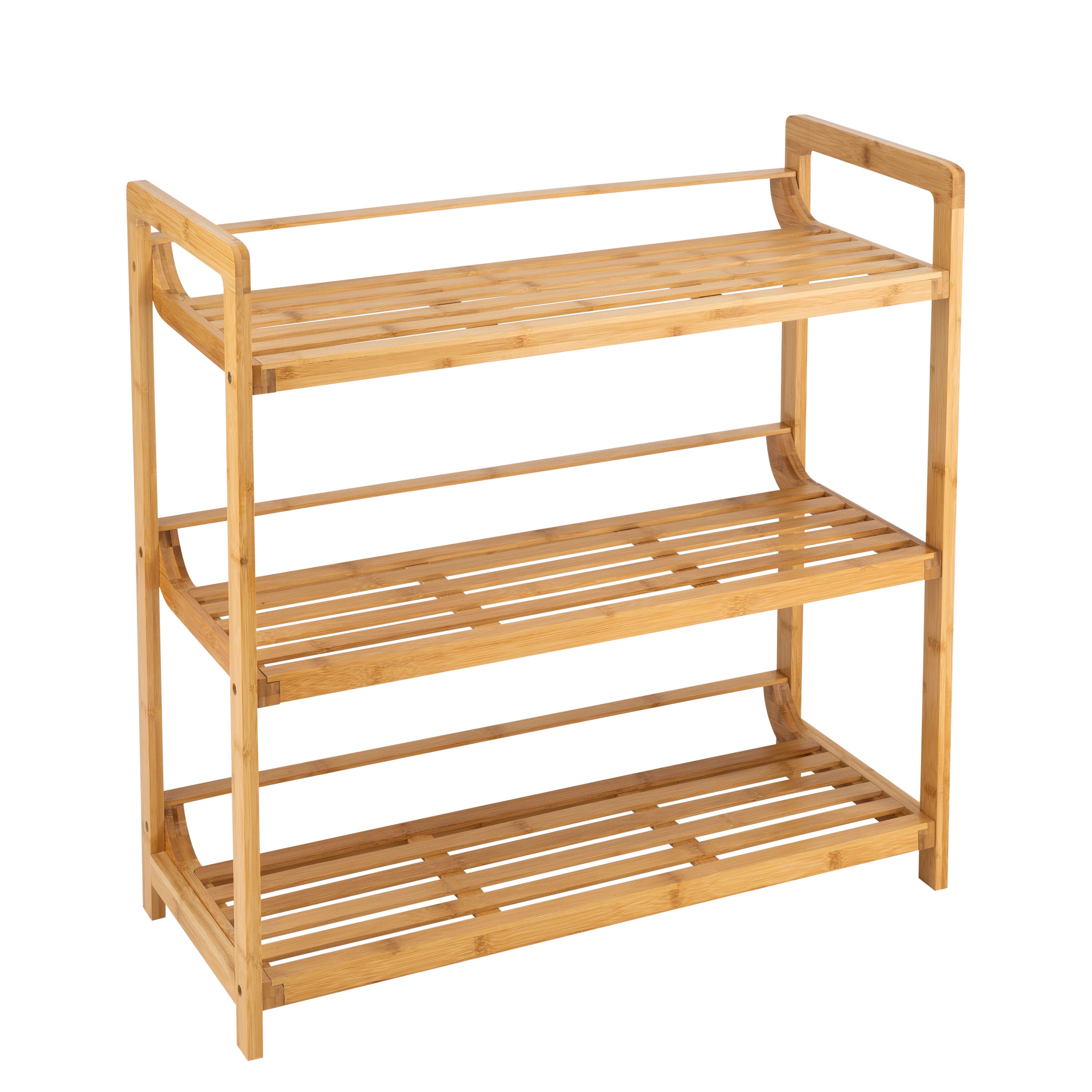 Organize It All Bamboo Double Wide 3-Tier Shelf