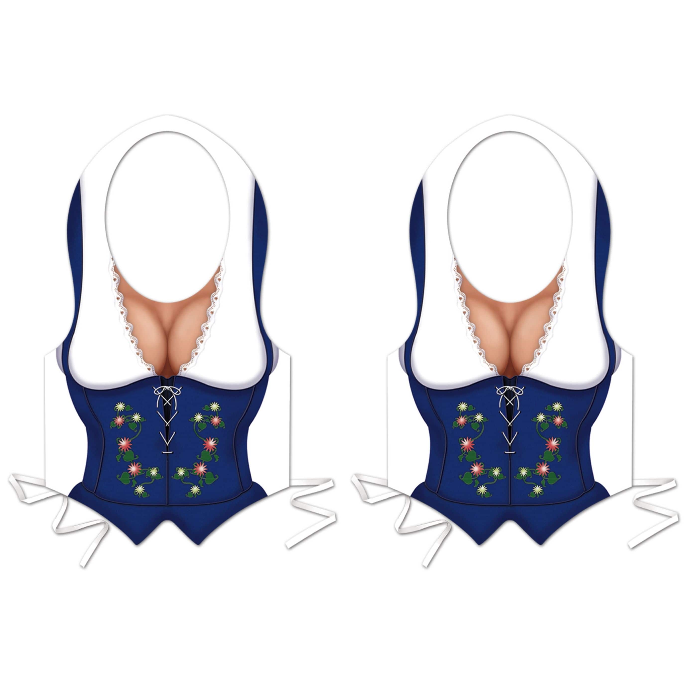 Beistle Blue & White Printed Plastic Fraulein Vests, 2ct. | Michaels®