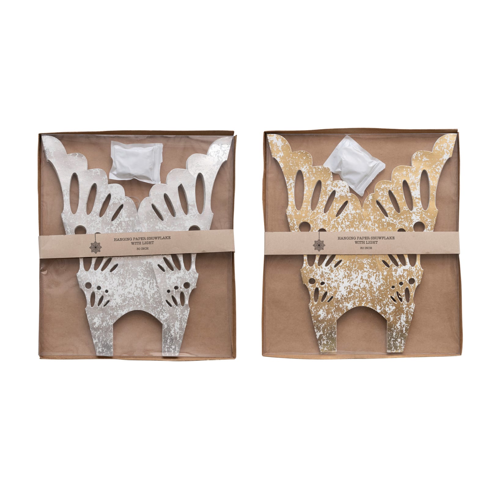 Hello Honey® LED Lighted Paper Snowflake Ornament Set