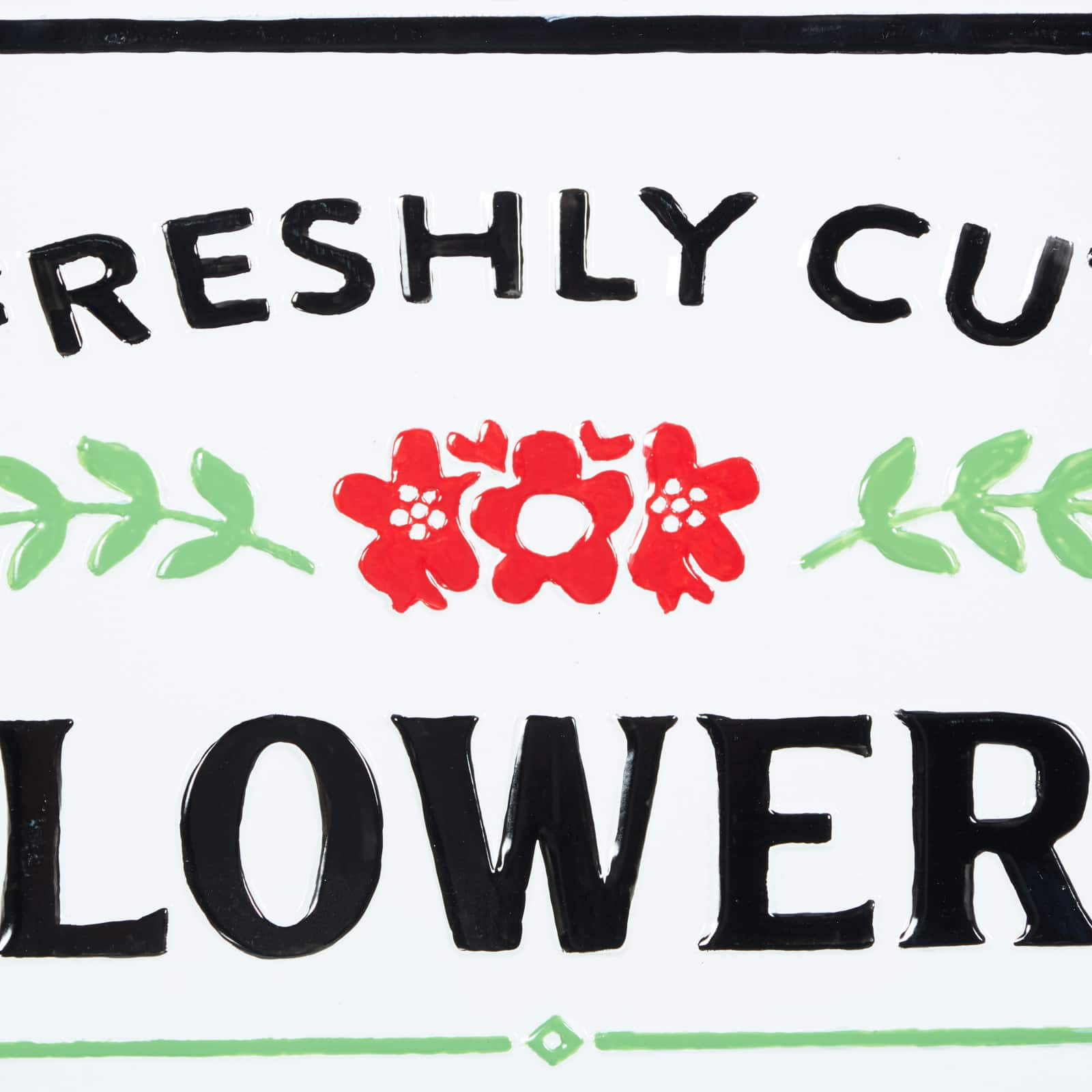 20" White Farmhouse Metal Wall Sign