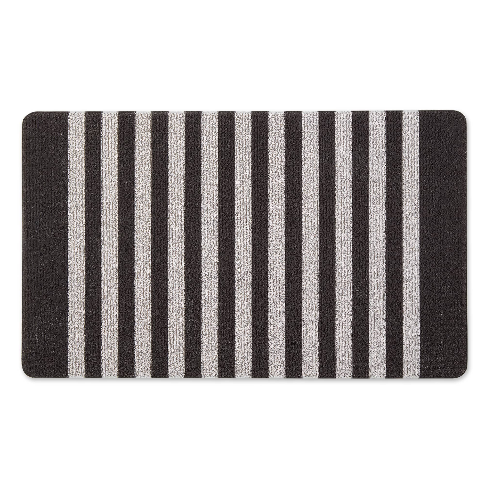 DII® Black & White Stripe Tufted Mat