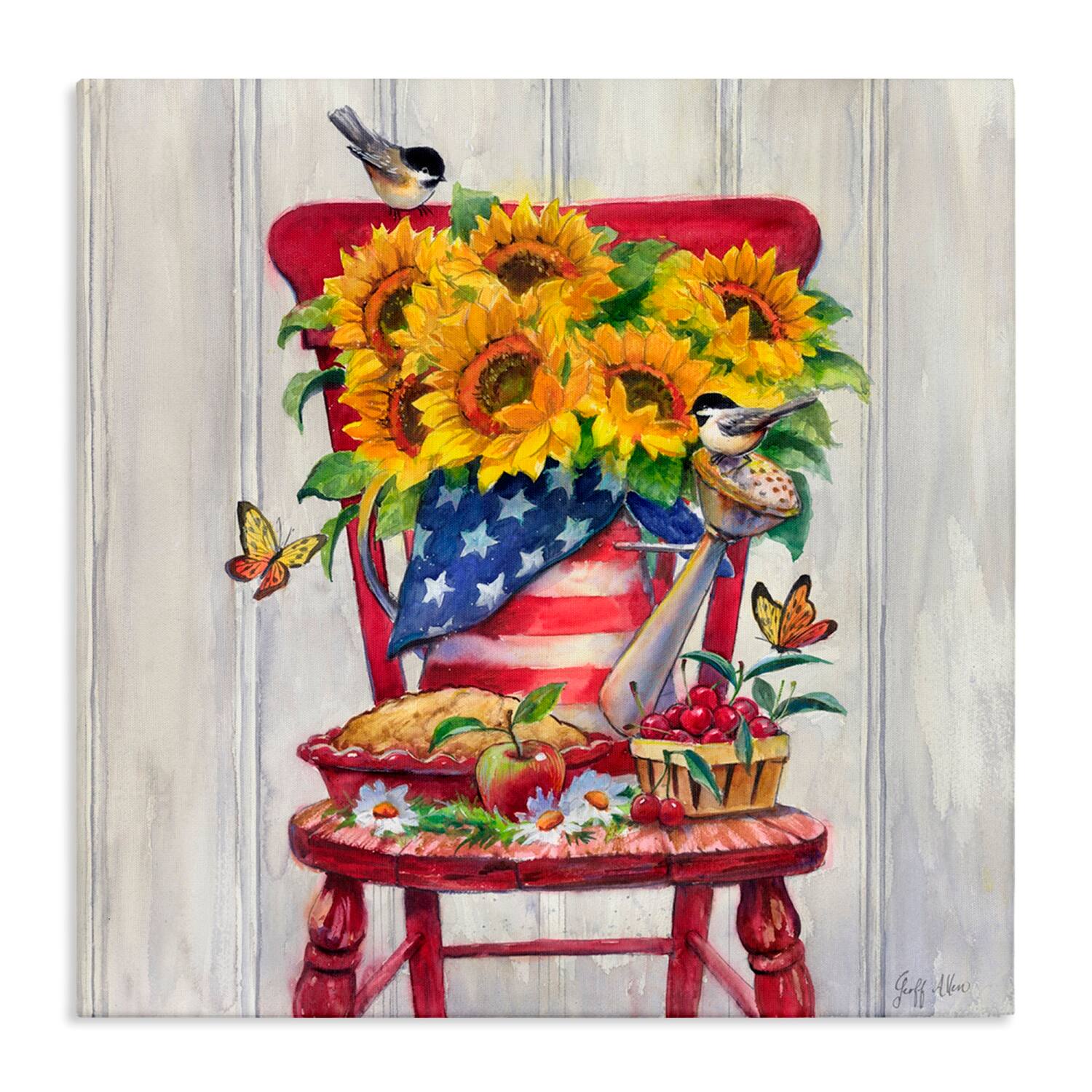 Stupell Industries Patriot Porch Still Life Canvas Wall Art
