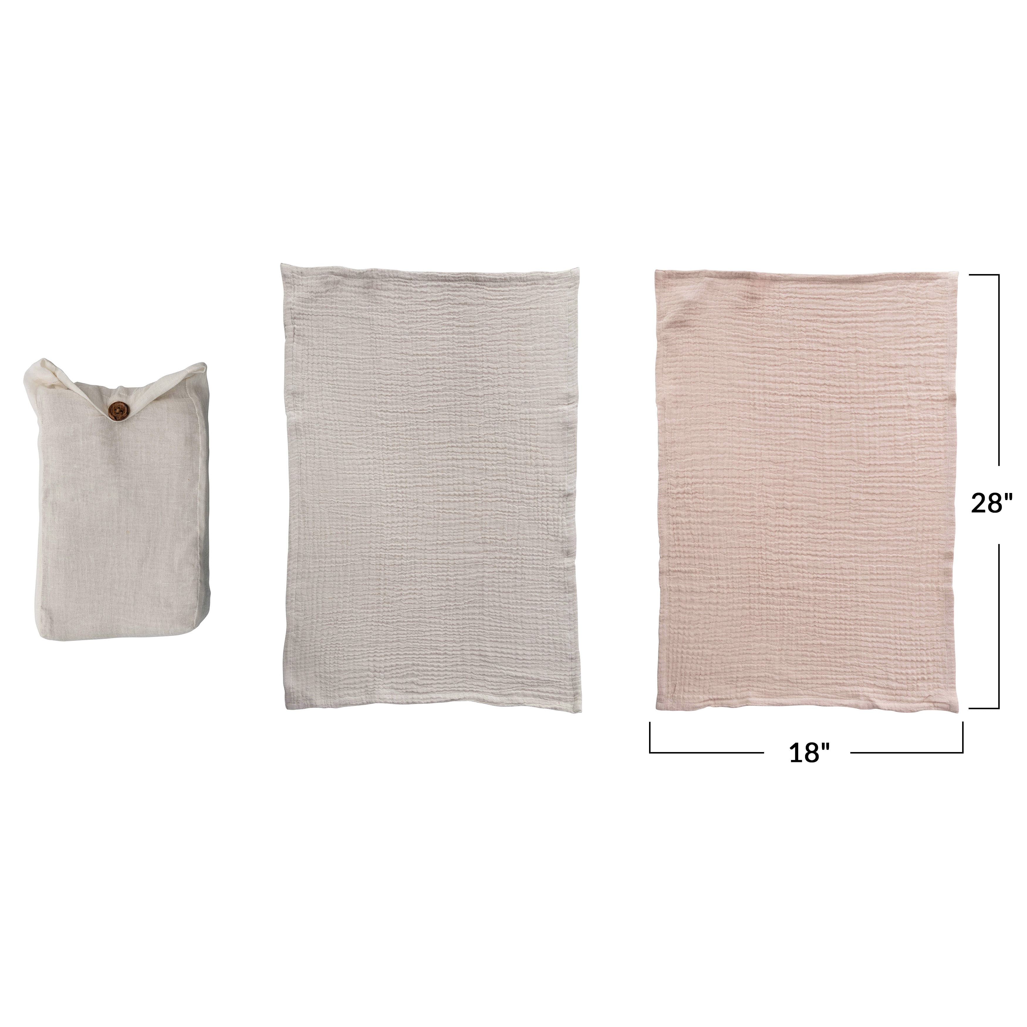 Hello Honey® Cotton Double Cloth Tea Towel Set in Bag