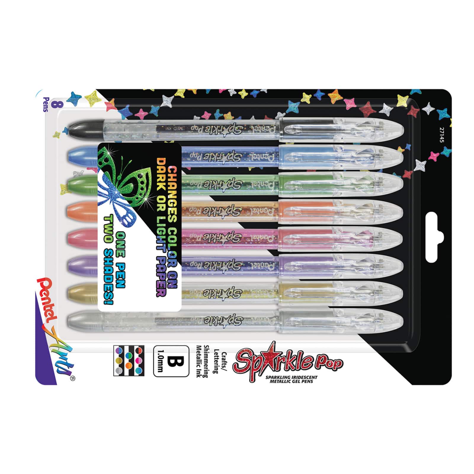 Pentel Arts® Sparkle Pop™ Metallic 8 Color Gel Pen Set