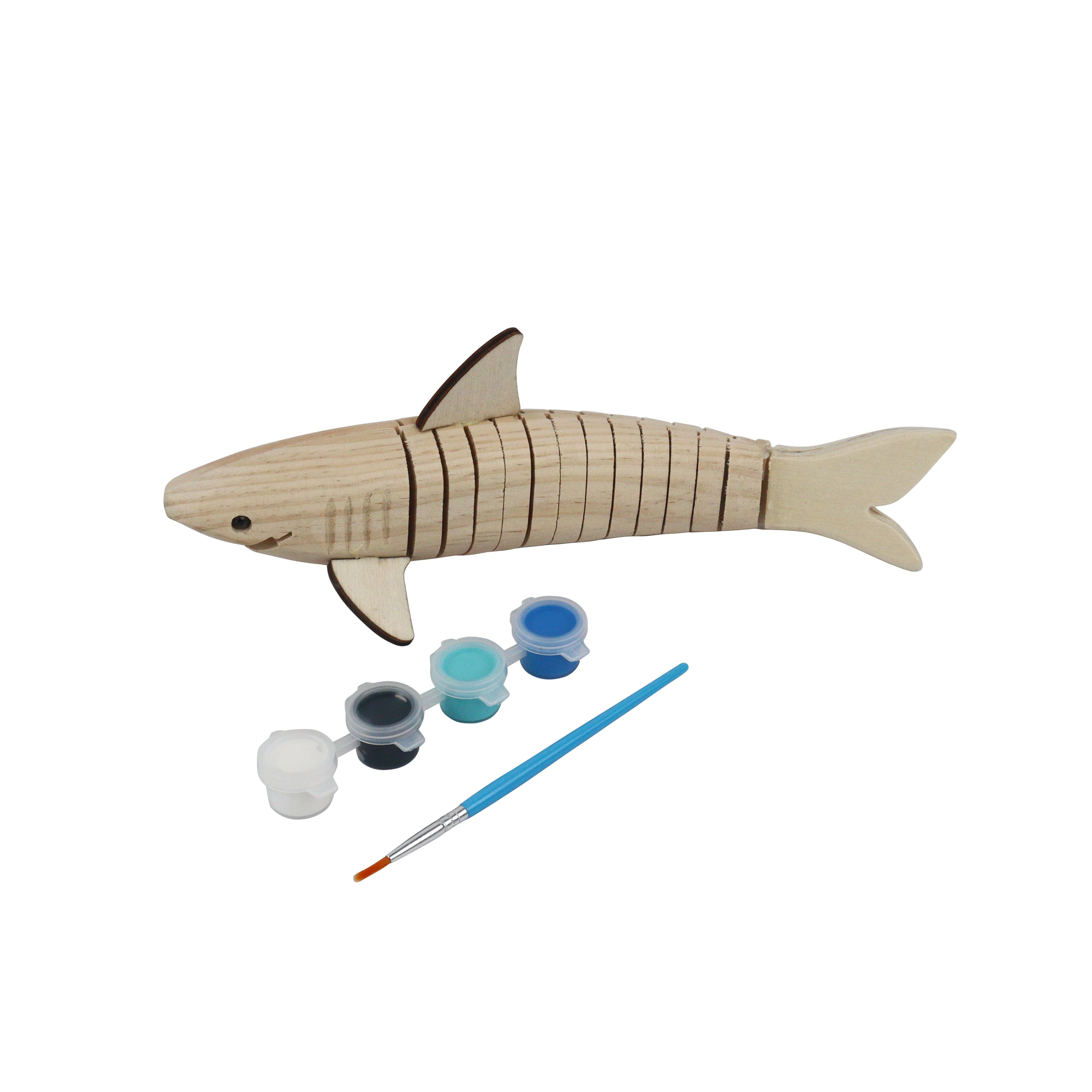 12 Pack: Wooden Wiggle Shark Kit by Creatology™