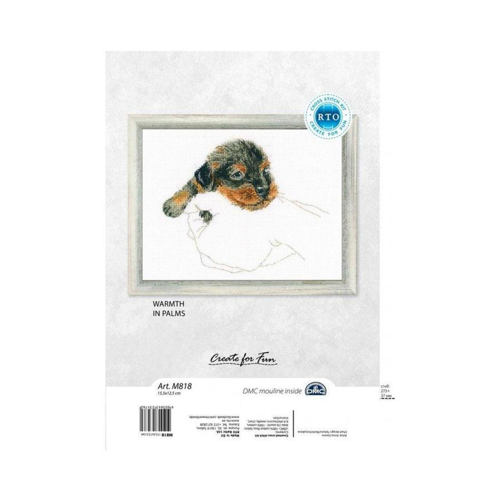 RTO Warmth in Palms Puppy Cross Stitch Kit