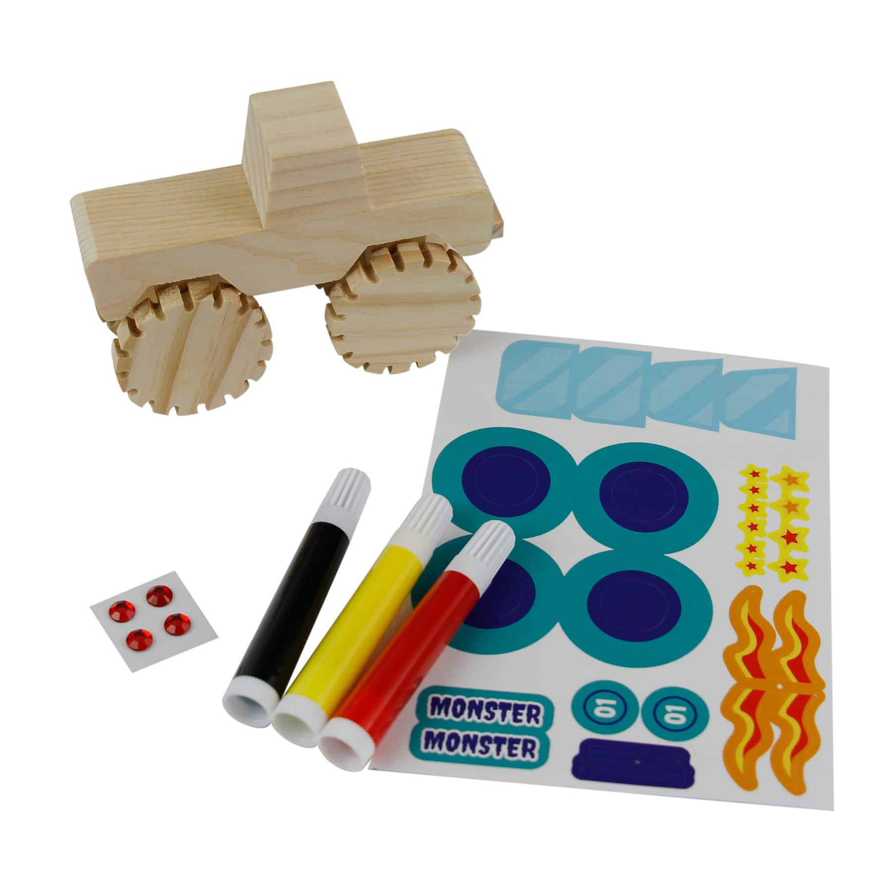 Monster Truck Color-In 3D Wood Puzzle by Creatology™
