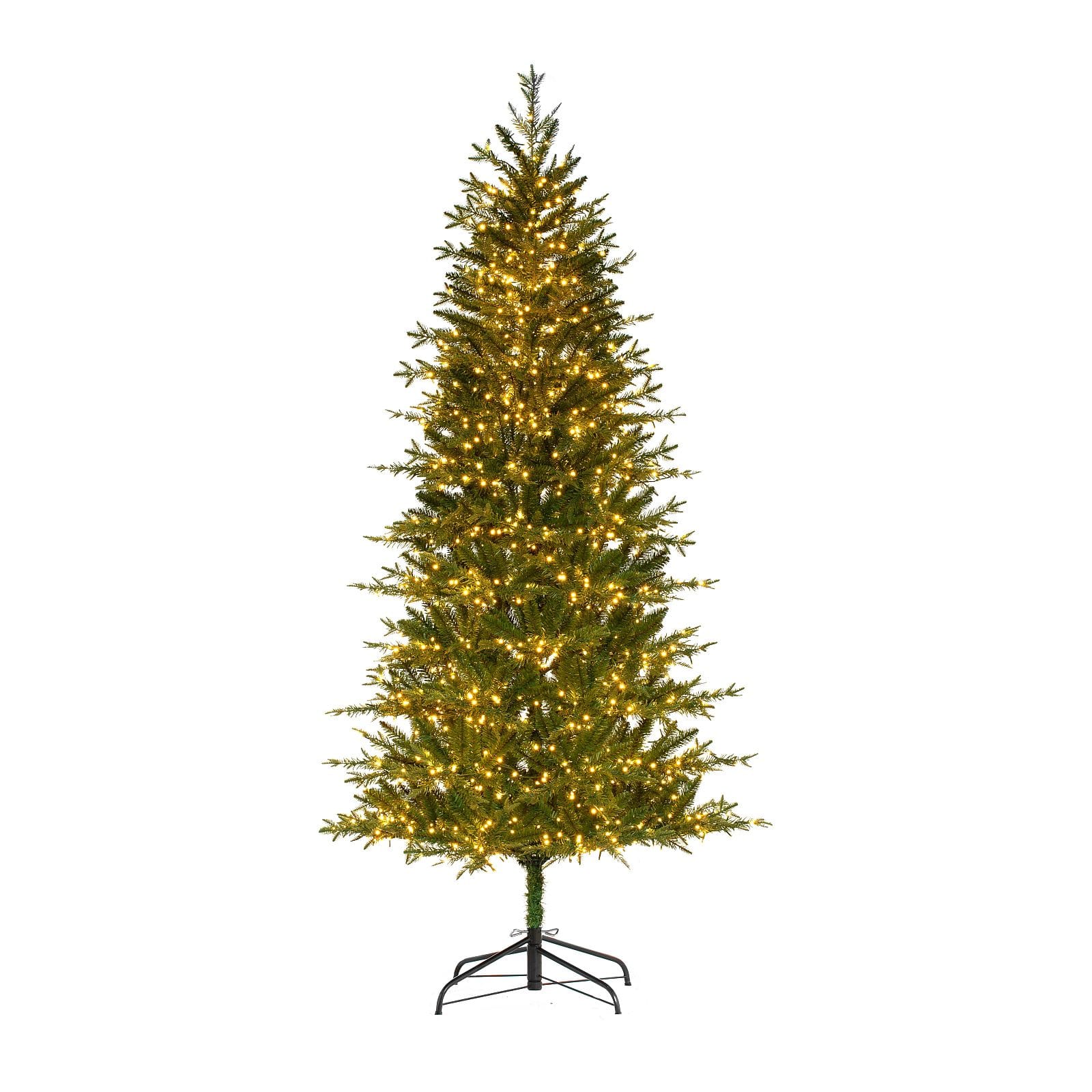 7ft. Pre-Lit Asheville Artificial Christmas Tree, Warm White LED Lights