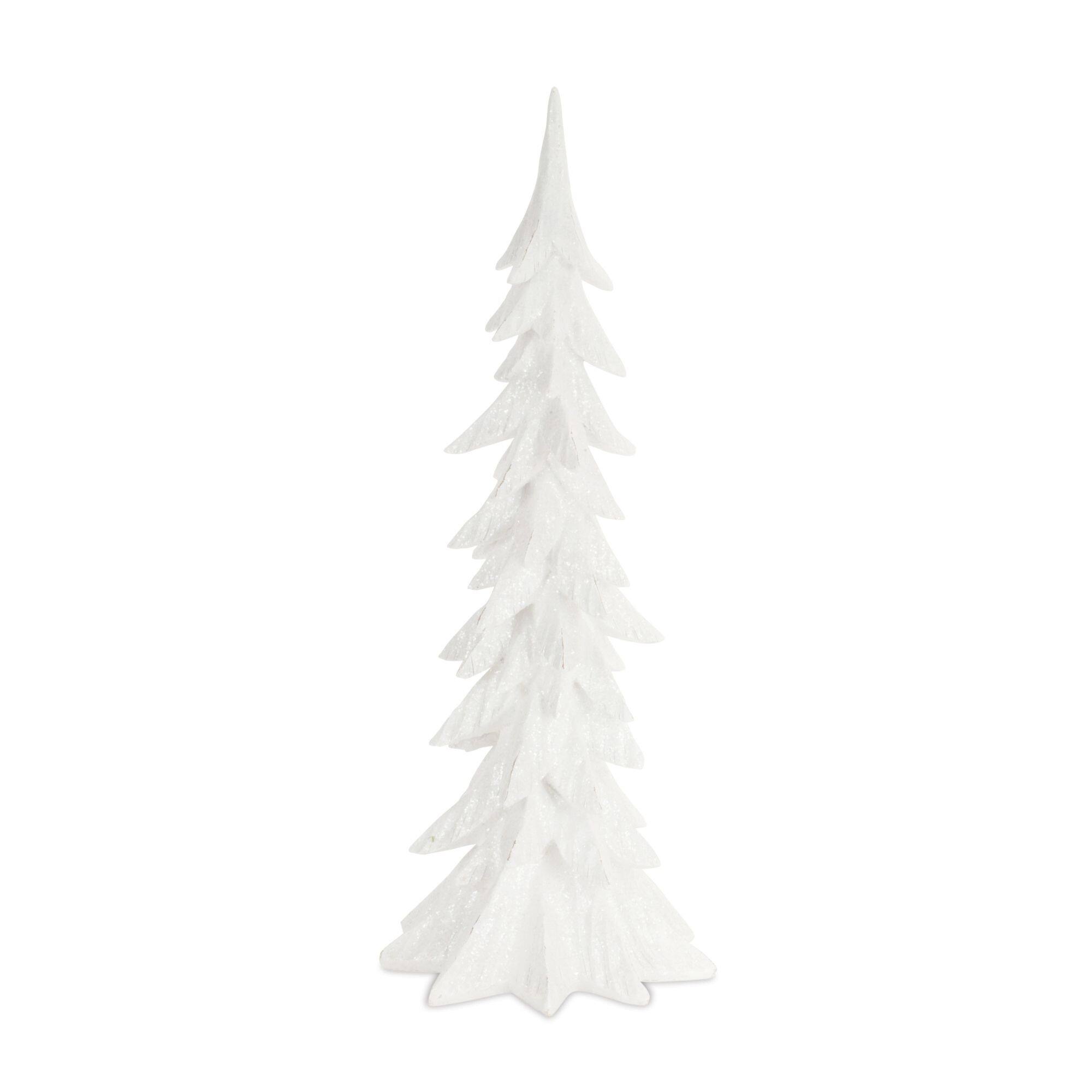 Melrose White Shimmer Tabletop Holiday Trees Set