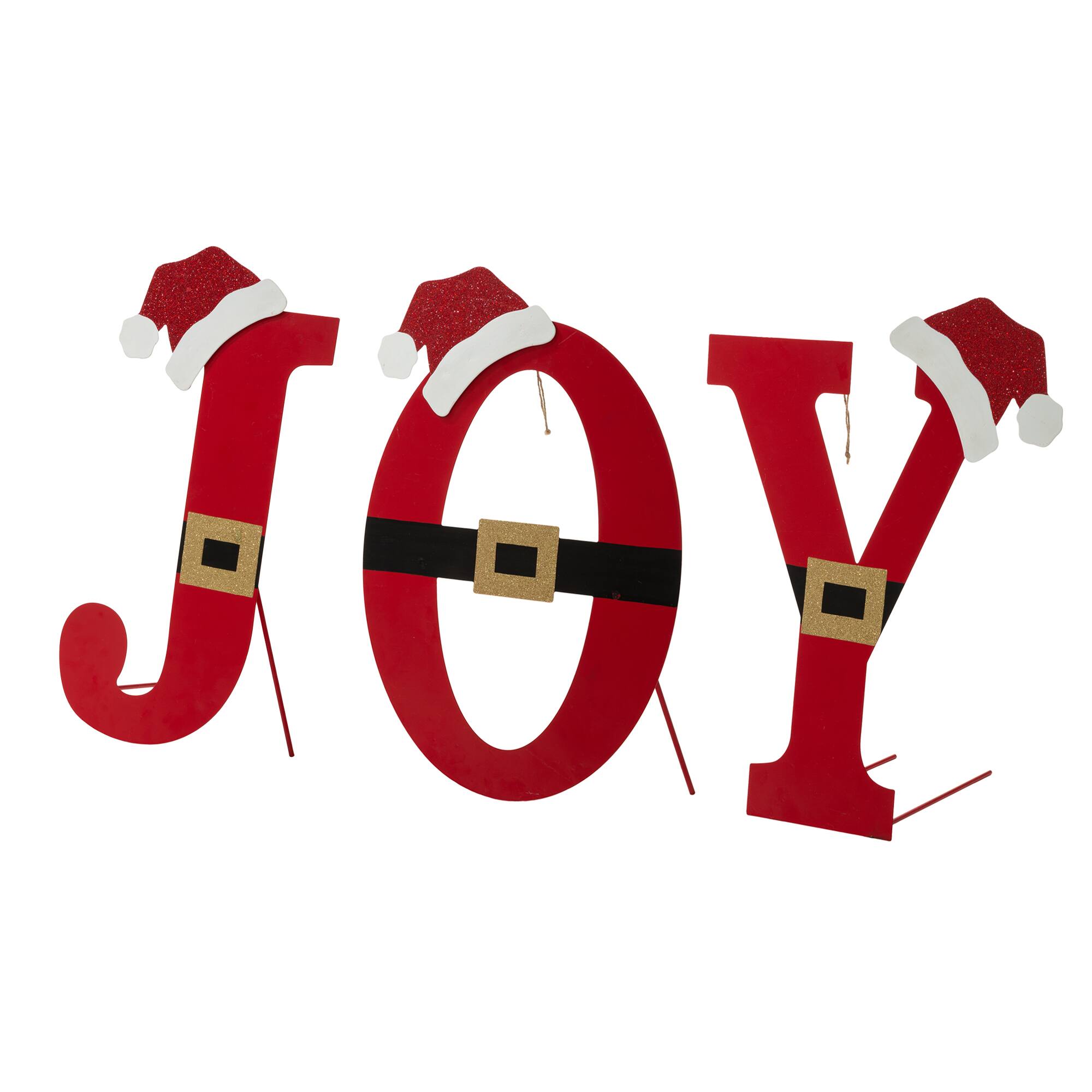 Glitzhome® 2.5ft. Metal Joy Yard Stake Set