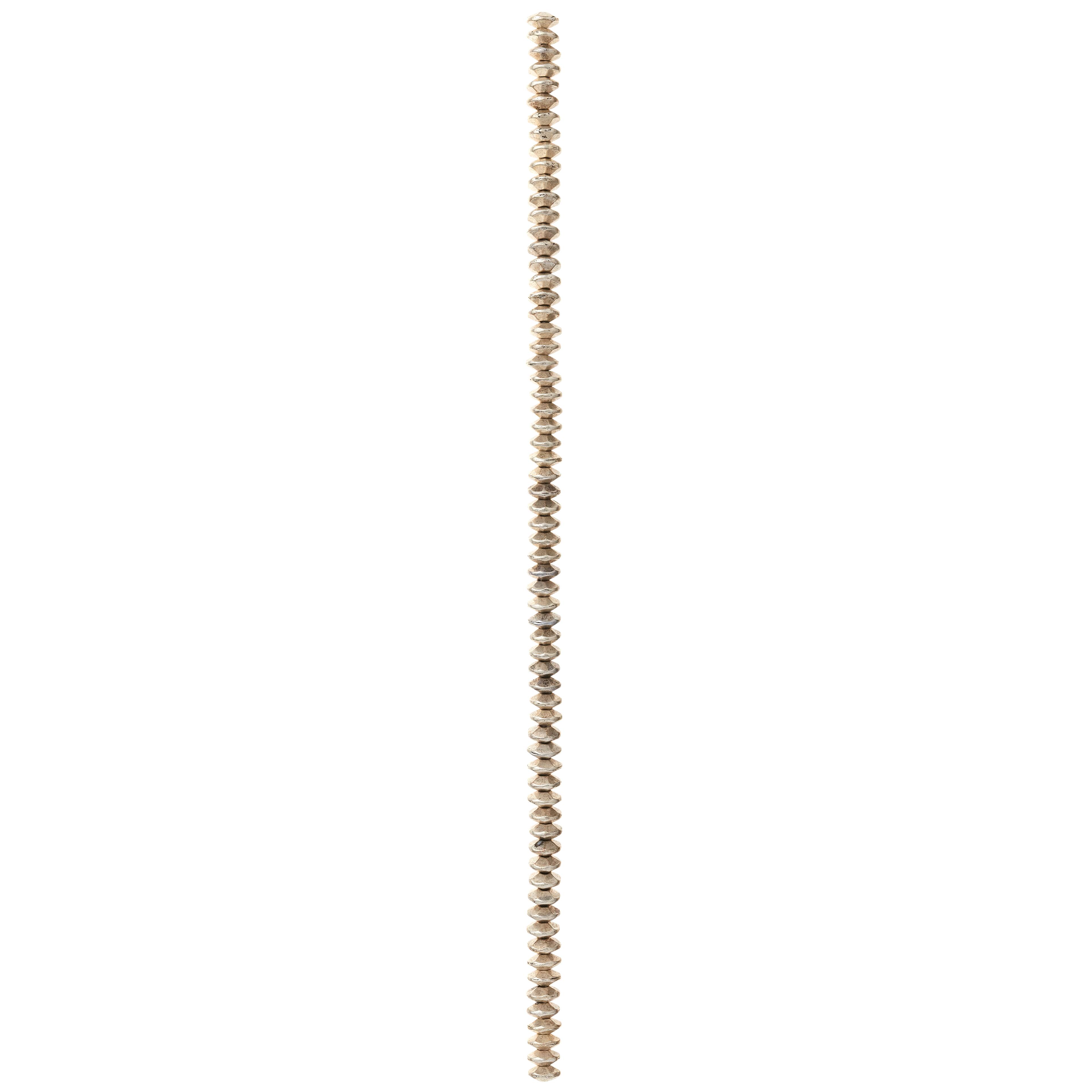 12 Pack: Silver Plated Rib Rondelle Beads, 6mm by Bead Landing™