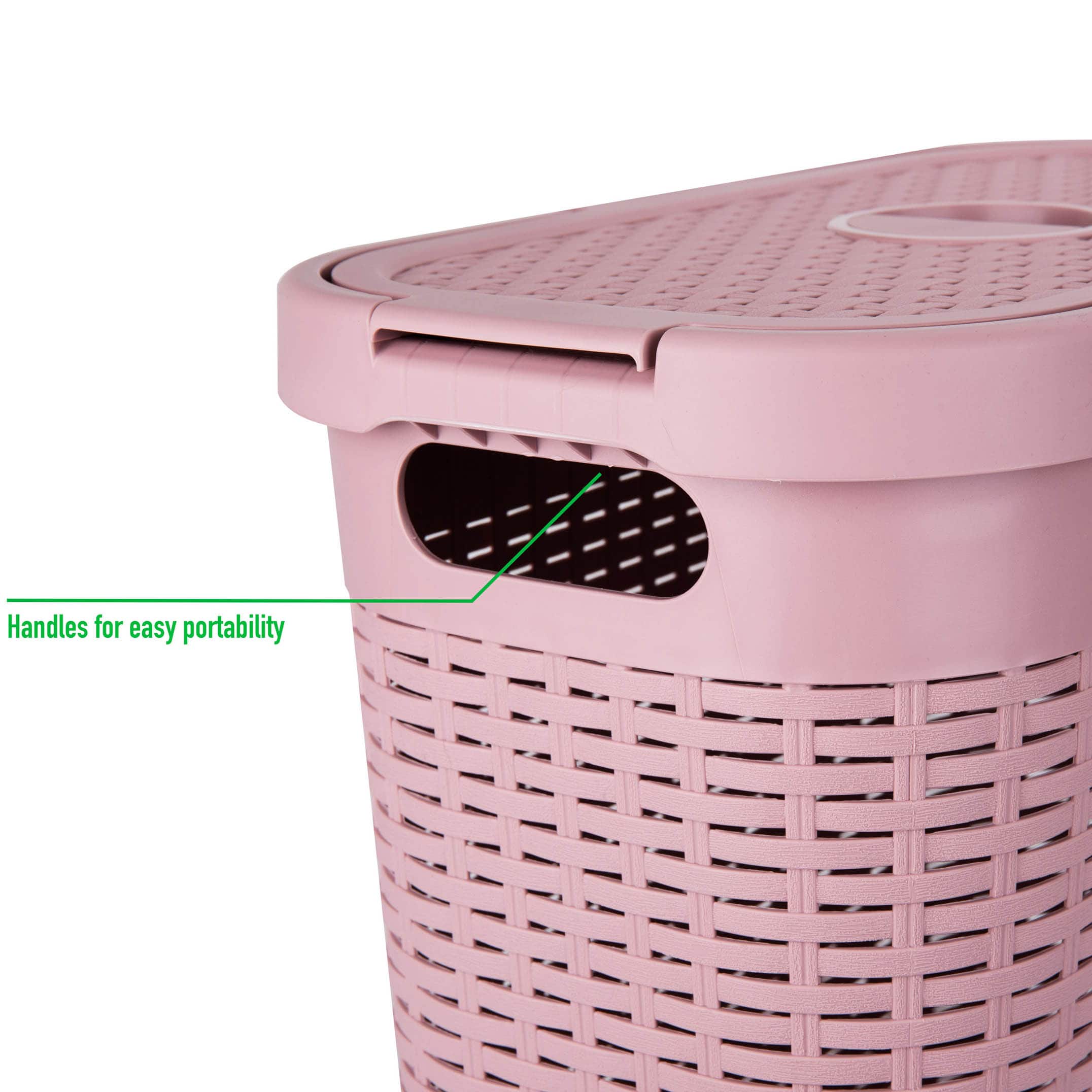 Mind Reader 23.5'' Slim Laundry Hamper with Cutout Handles
