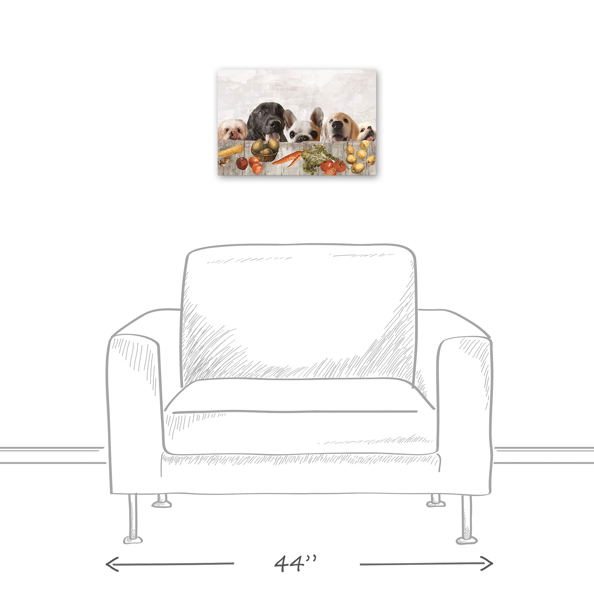 Dog Supper 1 Canvas Wall Art