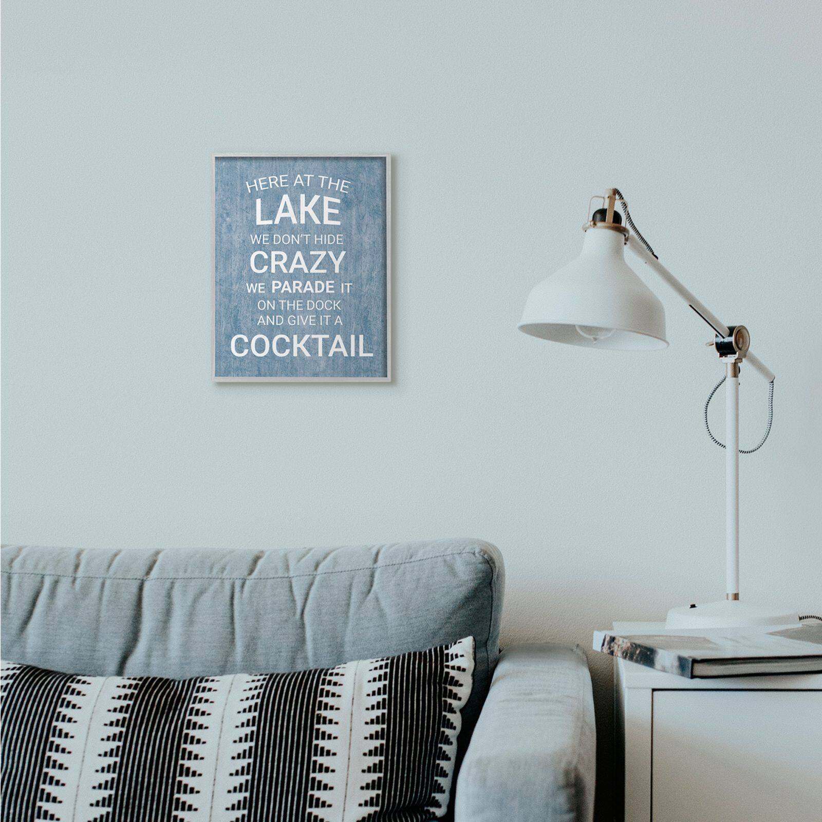 Stupell Industries Crazy Funny Lake Party Framed Wall Art
