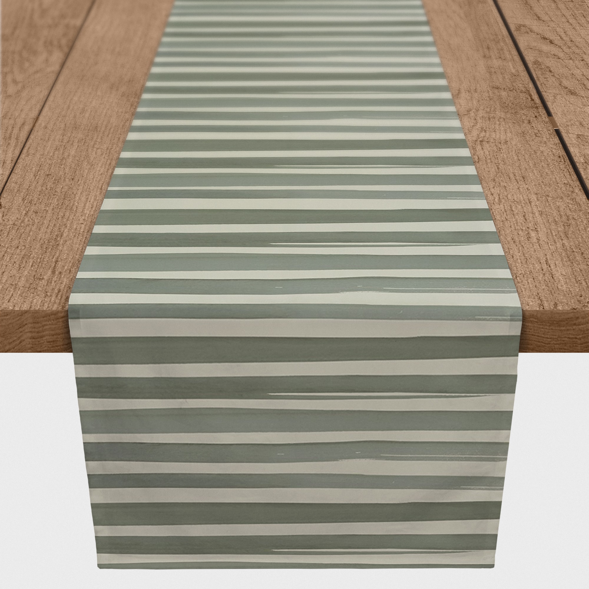 Watercolor Stripes Cotton Twill Runner