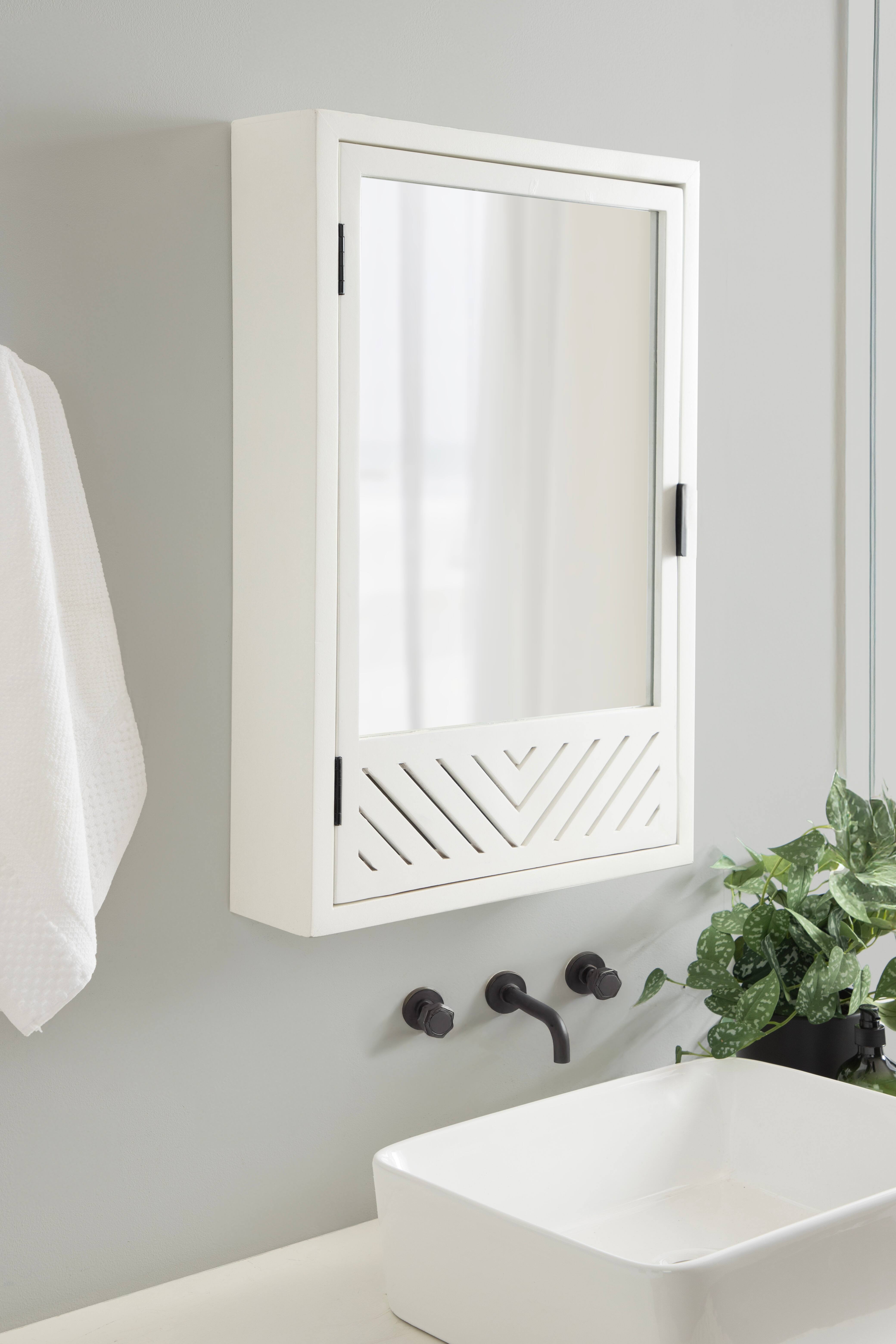 Kate and Laurel Mezzeta Bathroom Cabinet with Mirror