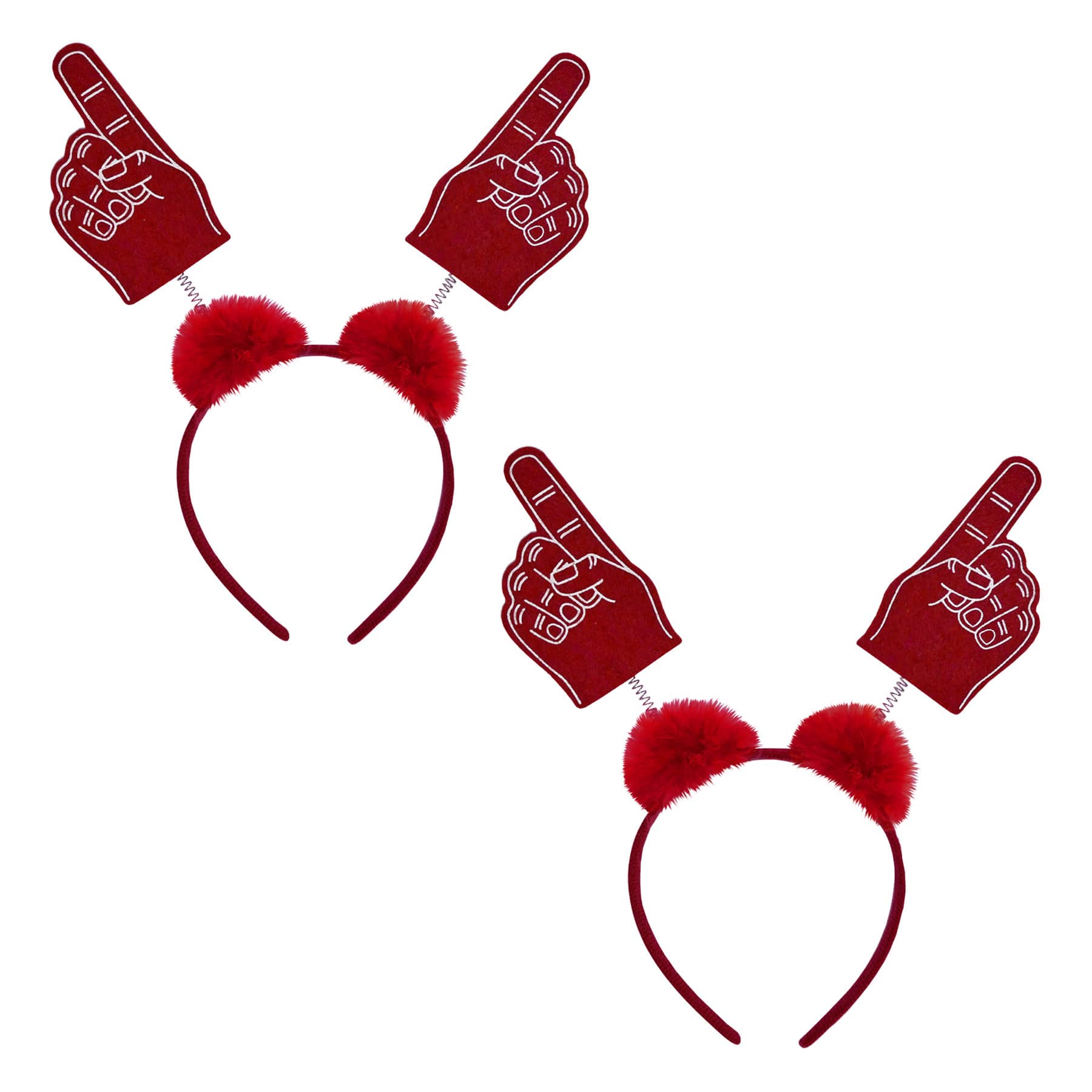 Beistle Adult Red #1 Hand Boppers with Marabou, 2ct.