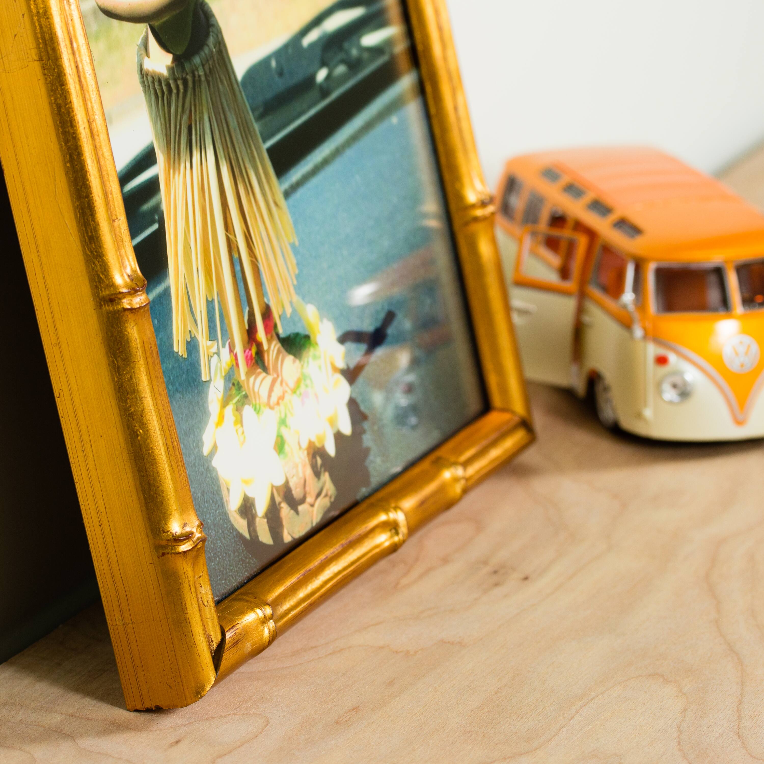 Craig Frames Vintage Bamboo Brushed Gold Picture Frame
