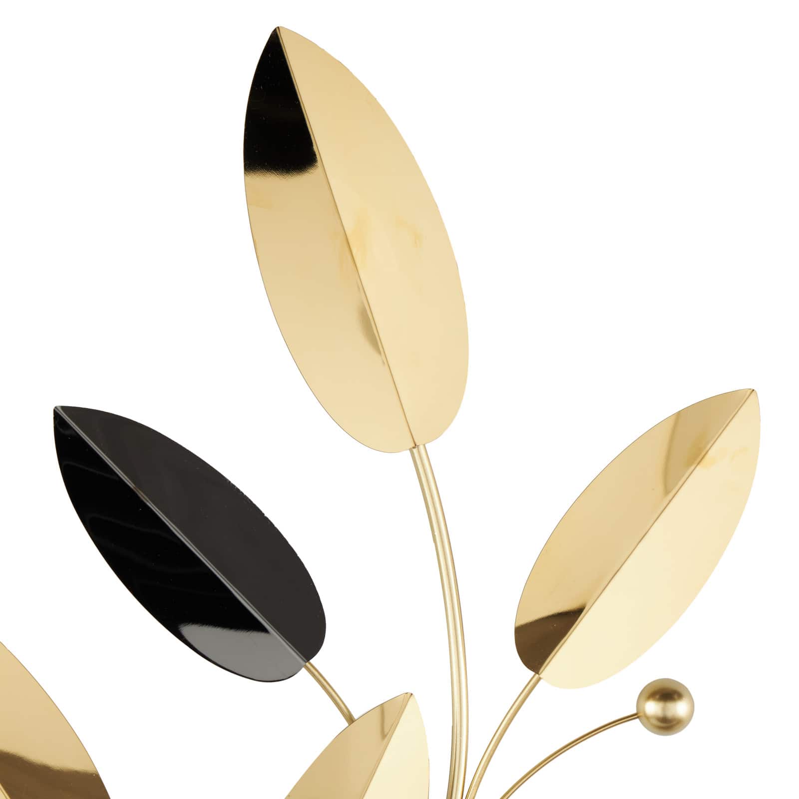 22" x 40" Gold Stainless Steel Metal Leaf Layered Home Wall Décor