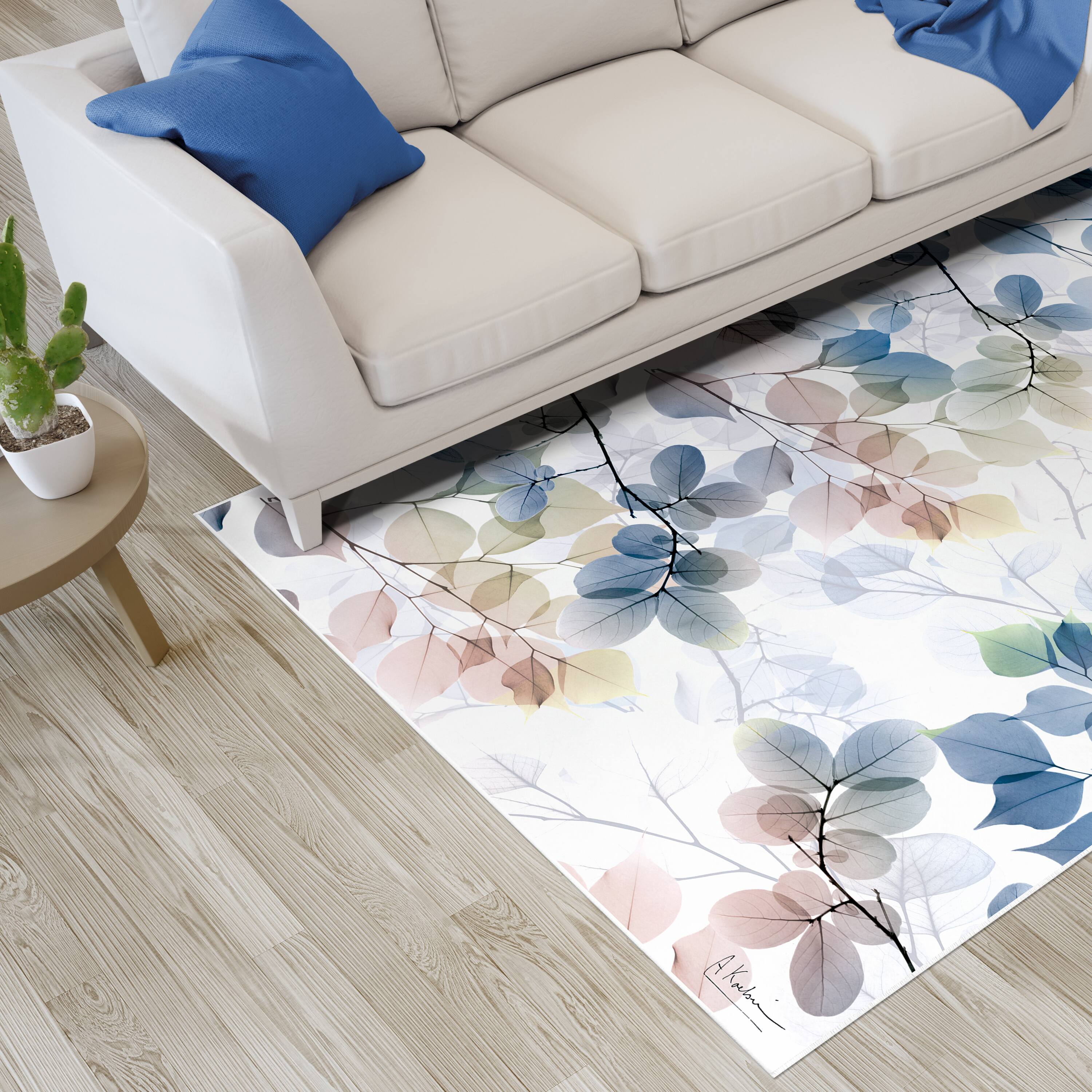 Empire Art Direct 5ft. x 7.5ft. Ethereal Balance I Tapis D’Art Flowers Area Rug