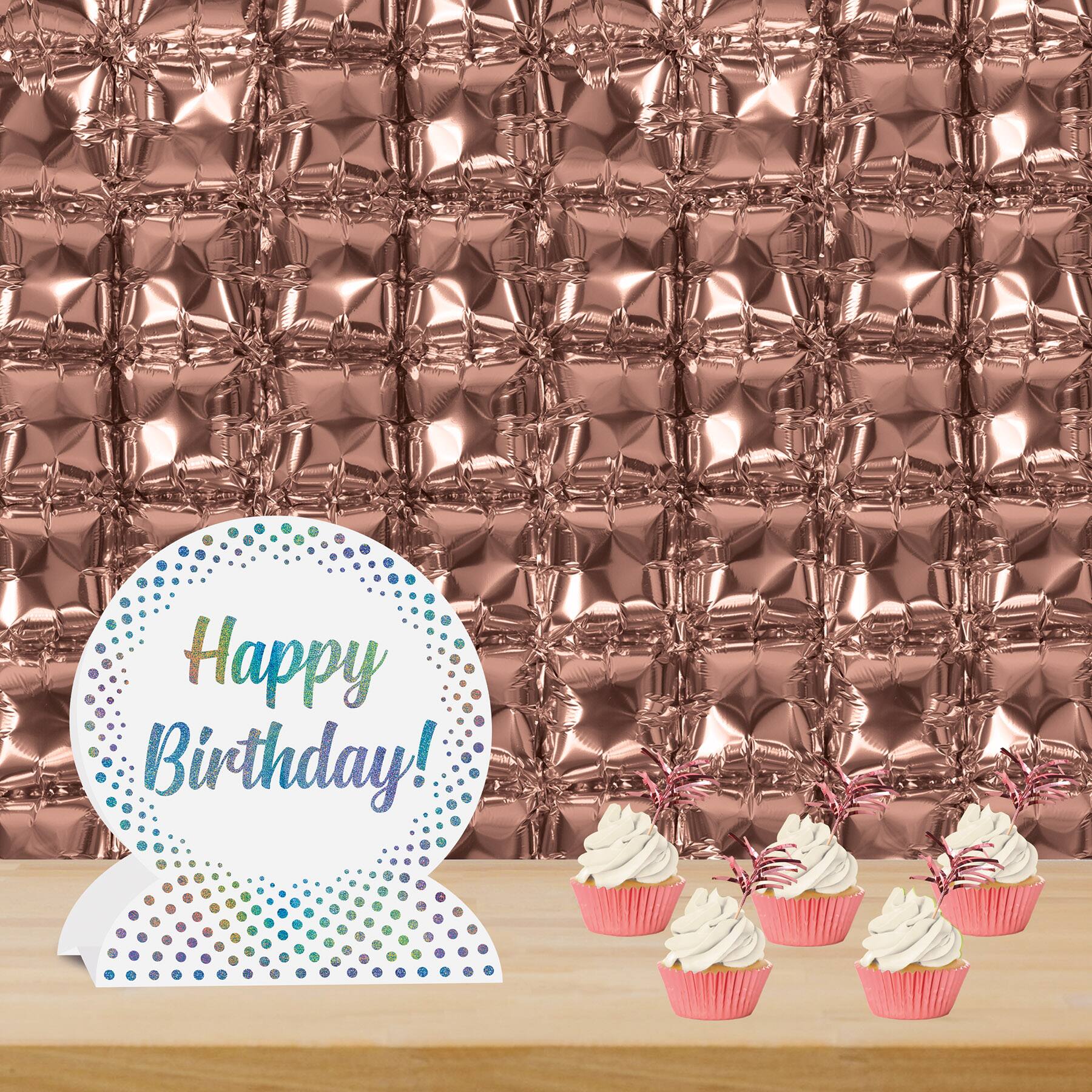 Beistle RoseGold Foil Balloon Backdrops