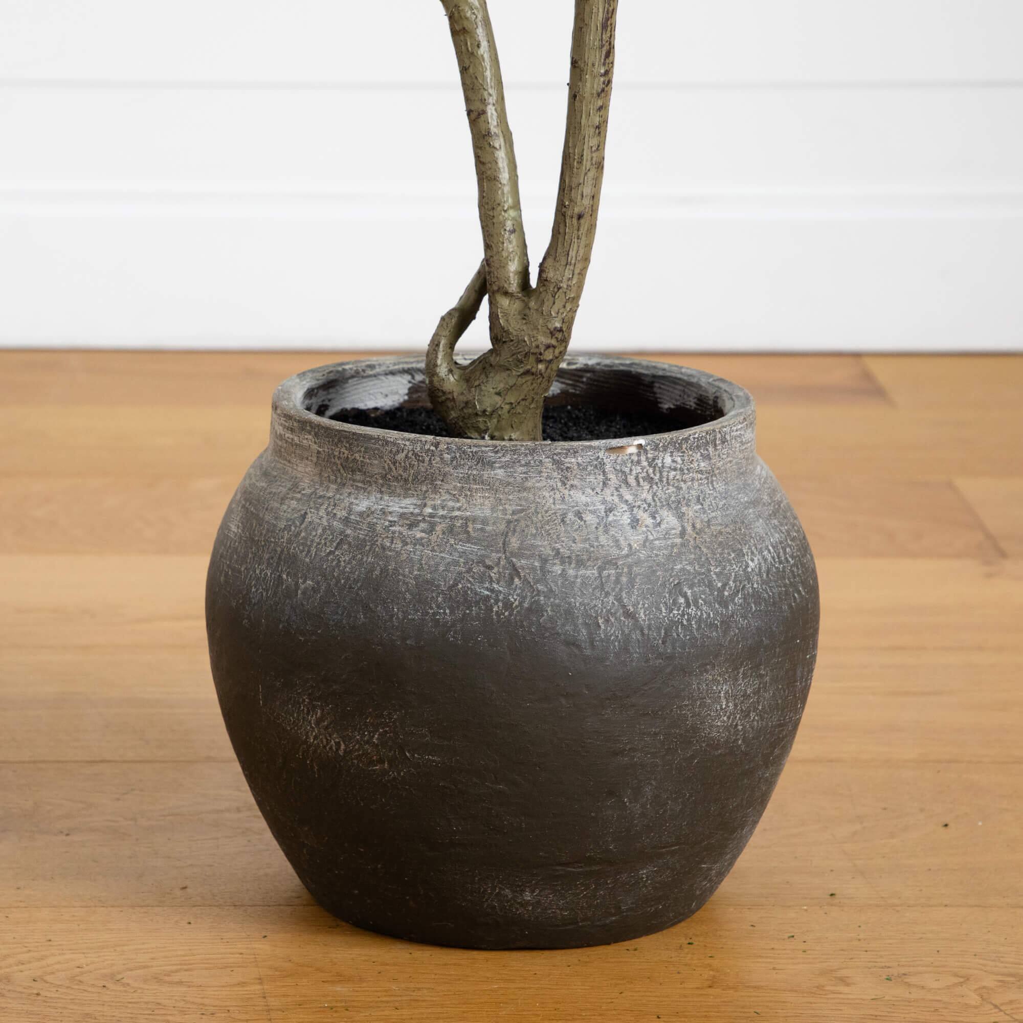 4ft. Artificial Audrey Ficus Tree in Rustic Decorative Planter
