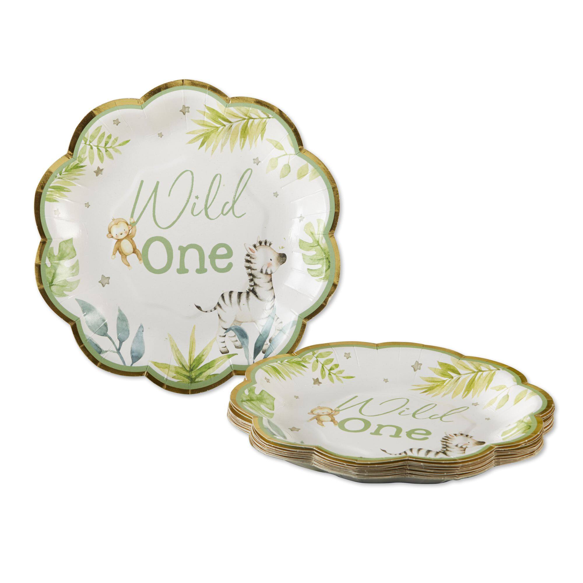 Kate Aspen 7" Safari Baby Premium Paper Plates Set, 16ct.