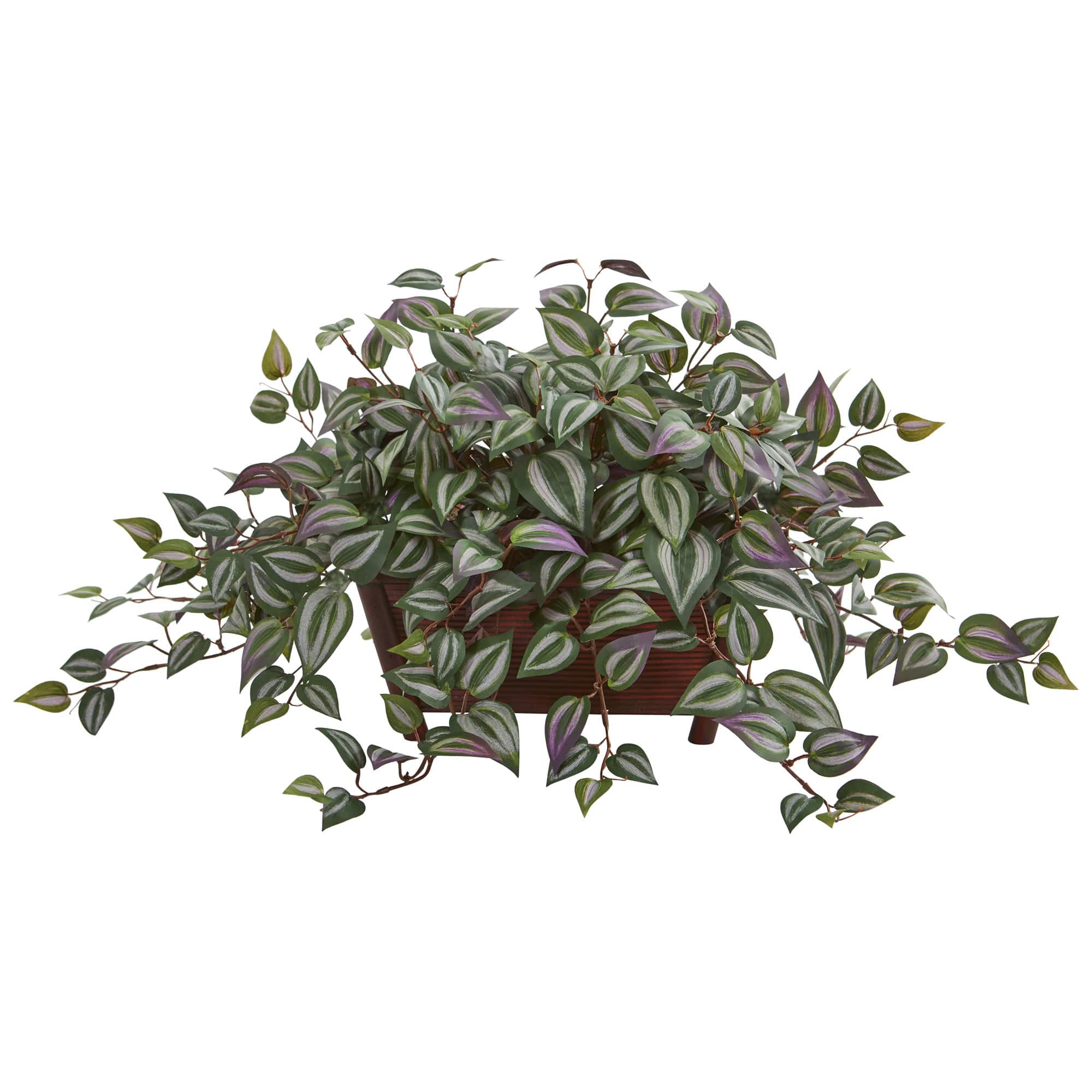 14" Inchplant In Rectangular Decorative Planter