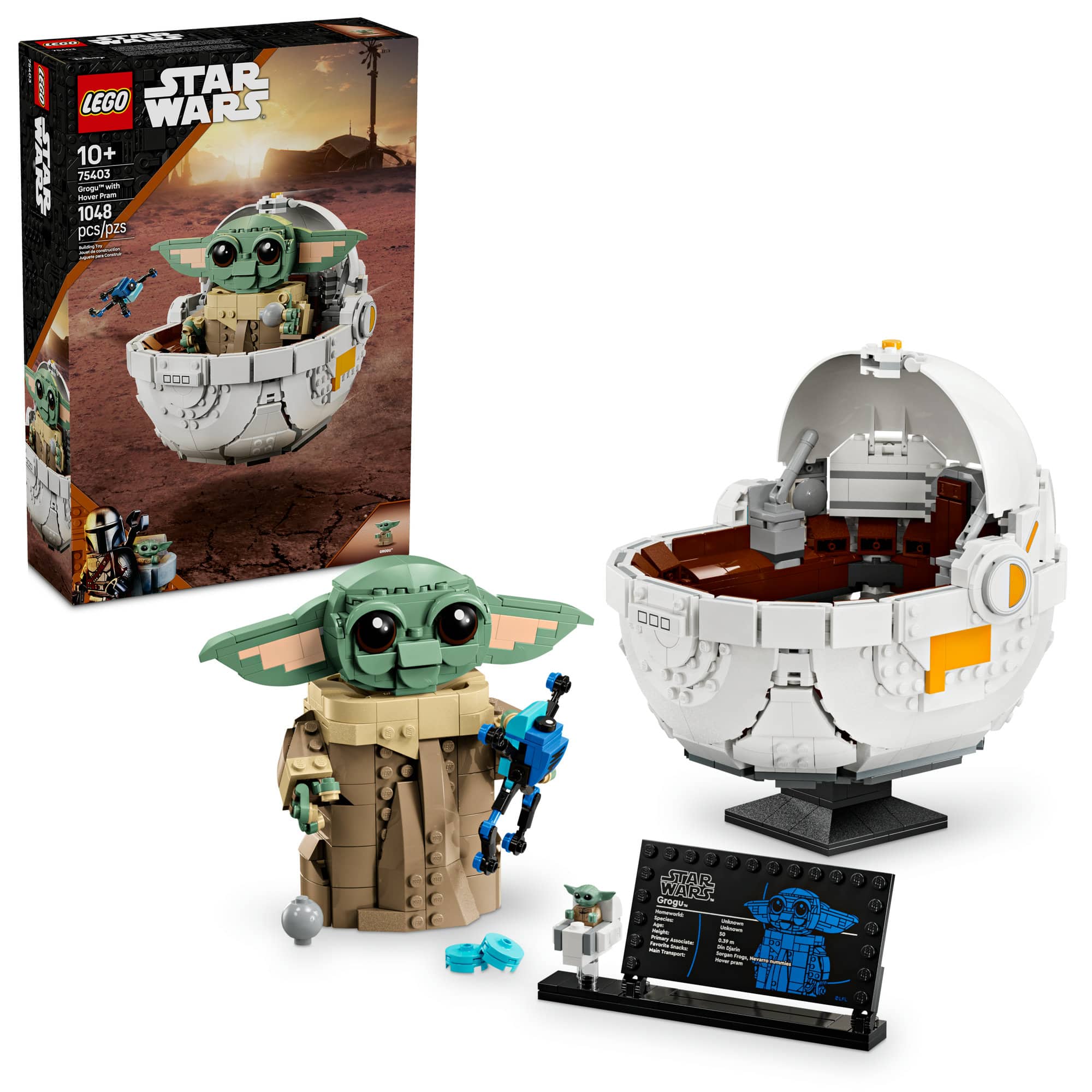 LEGO® Star Wars: The Mandalorian™ Grogu™ with Hover Pram, Buildable Figure 75403