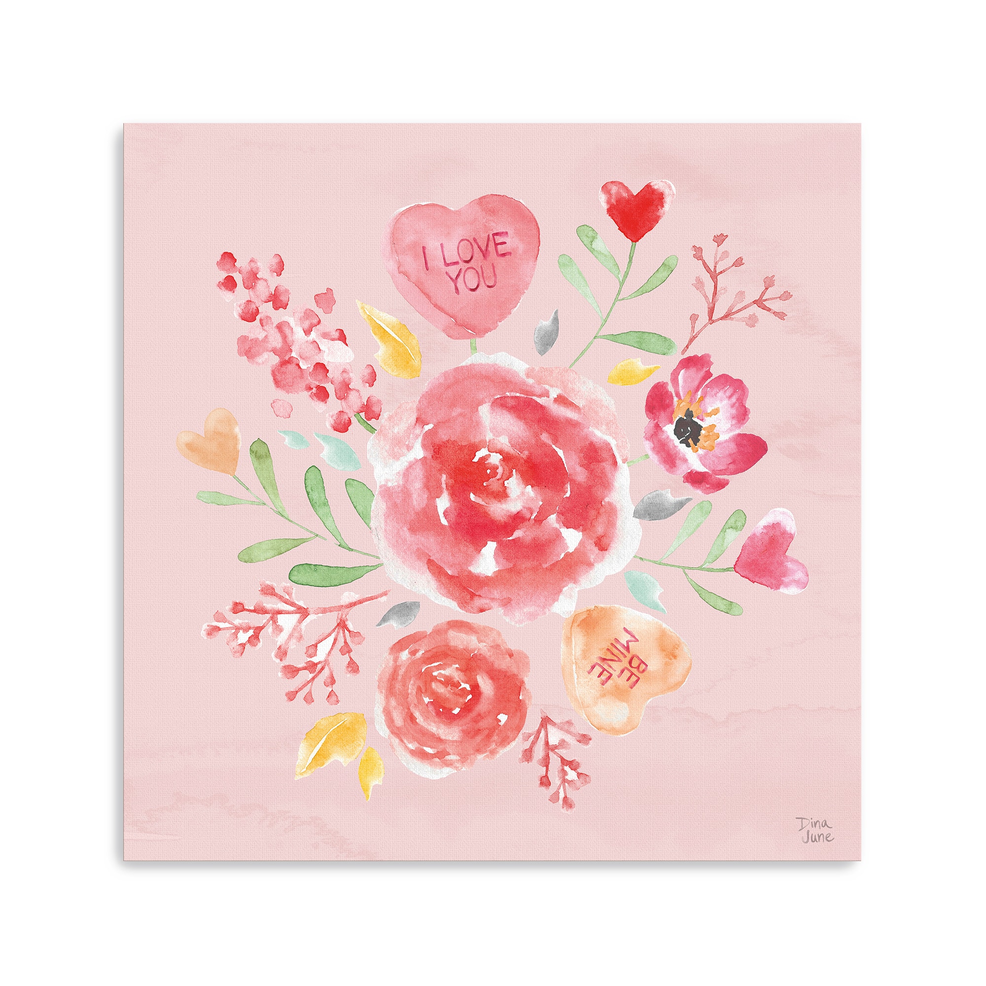 Love Always IV Pink Canvas Giclée Art