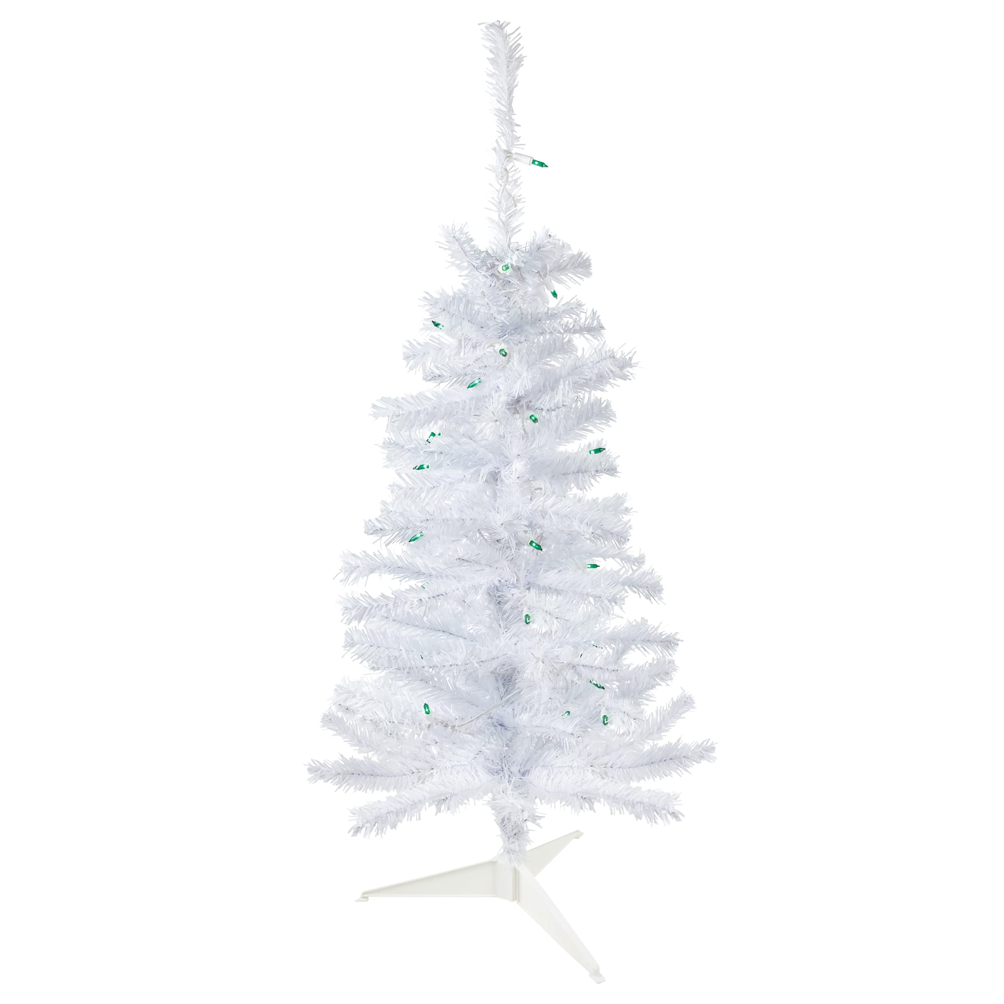 3Ft Pre-Lit Woodbury White Pine Slim Artificial Christmas Tree, Green Lights By Northlight | 3 ft | Michaels®