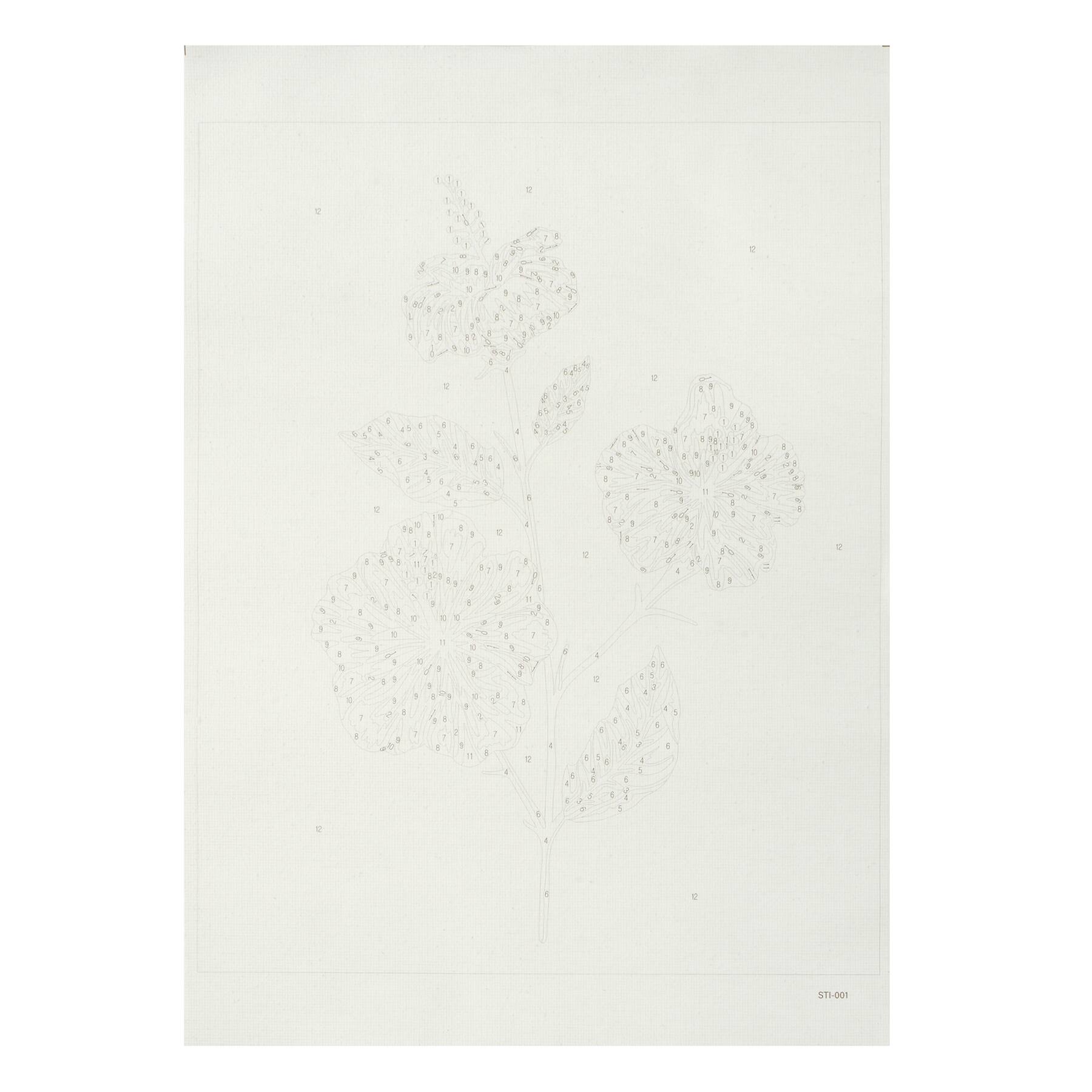 8" x 10" Hibiscus Paint-by-Number Kit with Wood Display Hanger by Artist's Loft®