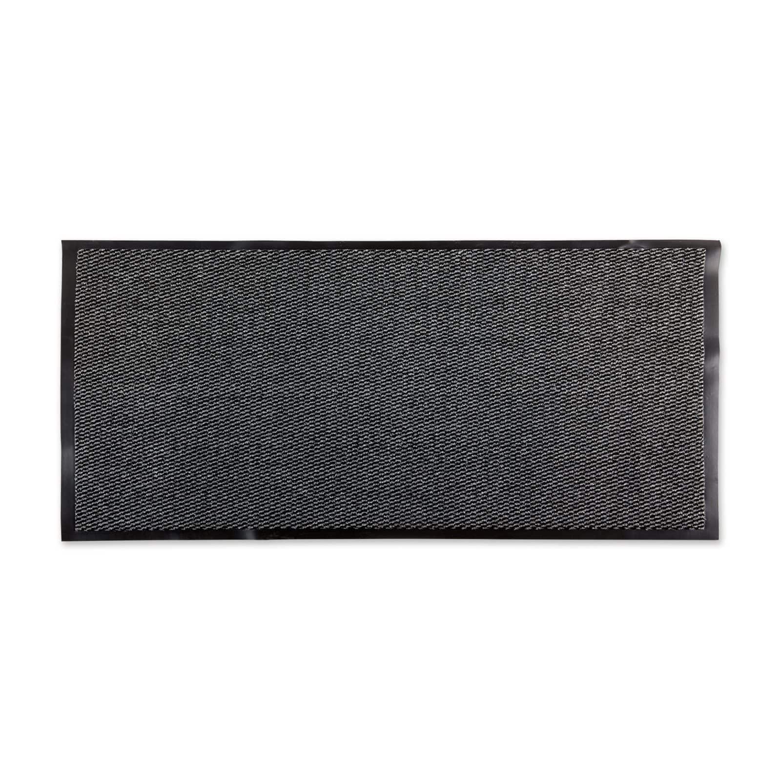 DII® Gray & Black Walk Off Utility Runner Doormat, 24" x 36"