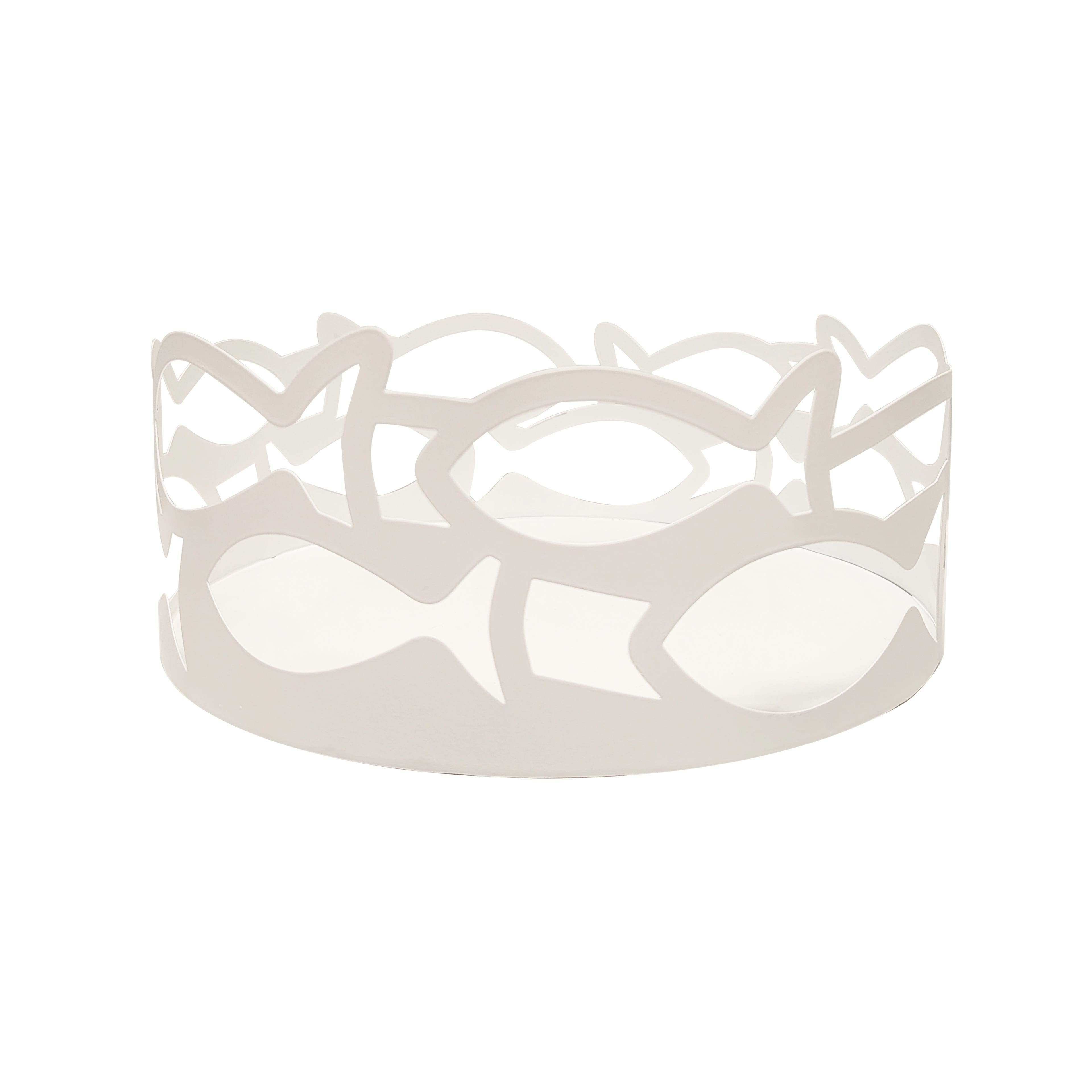 9.75" White Fish Metal Tray by Celebrate It™