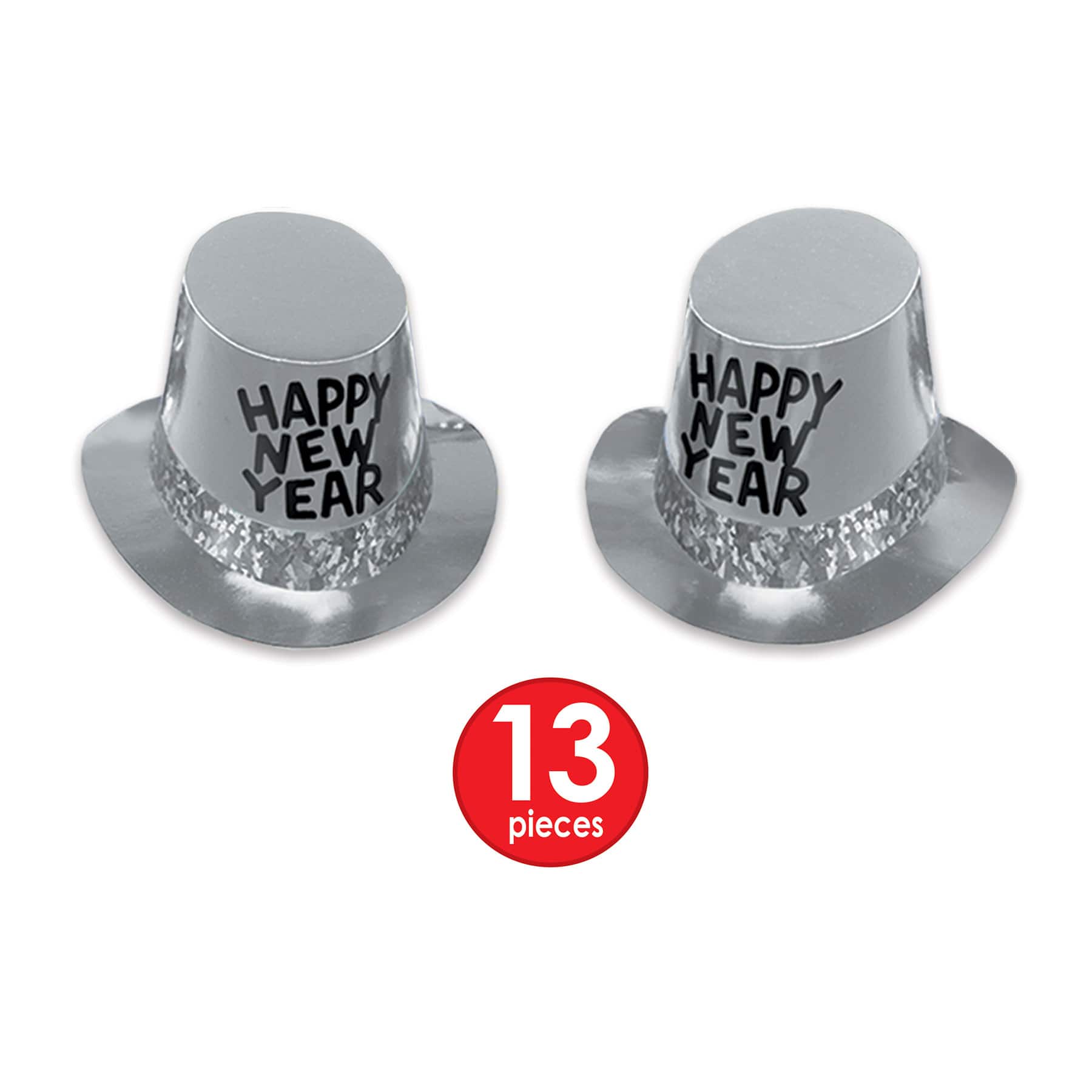 Beistle Silver & White New Year Platinum Party Favor Kit for 25