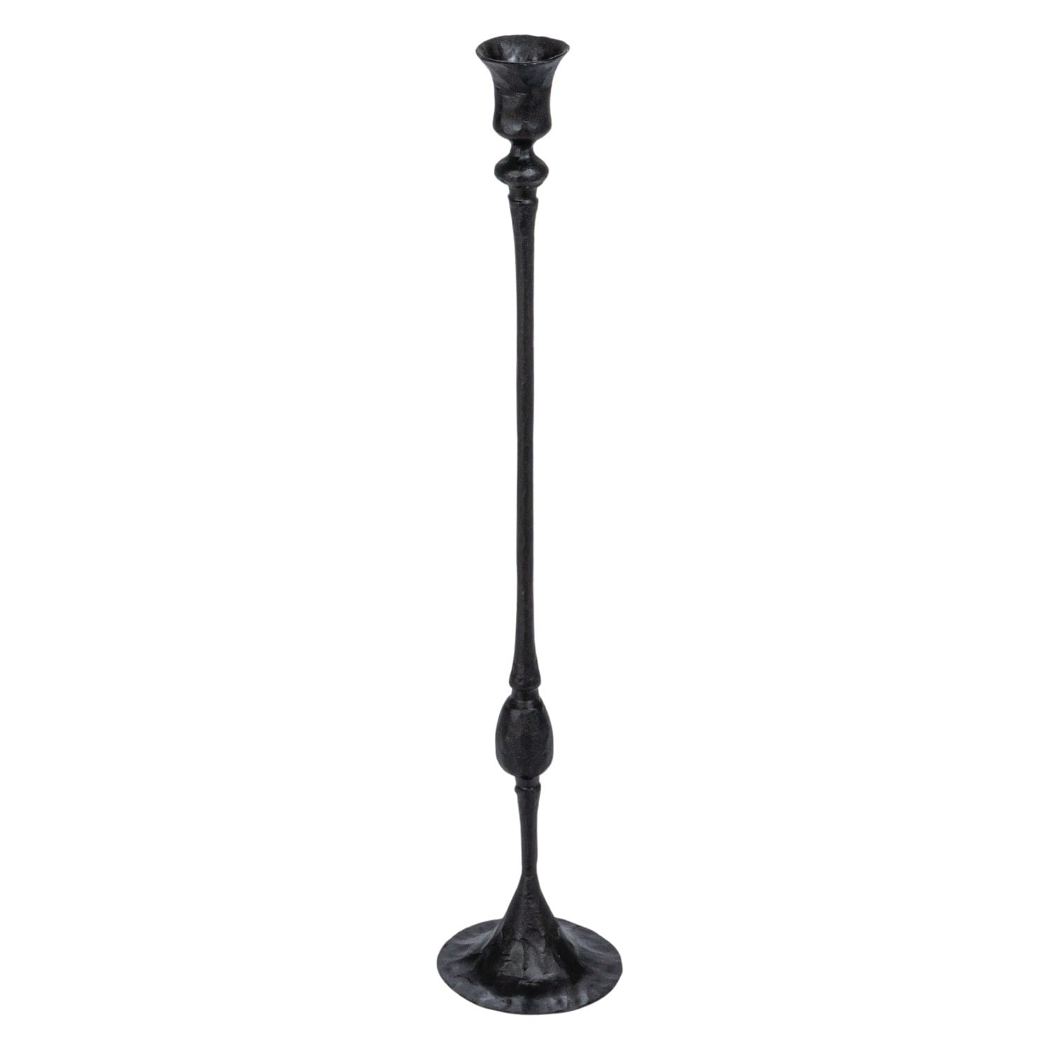 Hello Honey® Black Decorative Hand-Forged Metal Taper Candle Holder