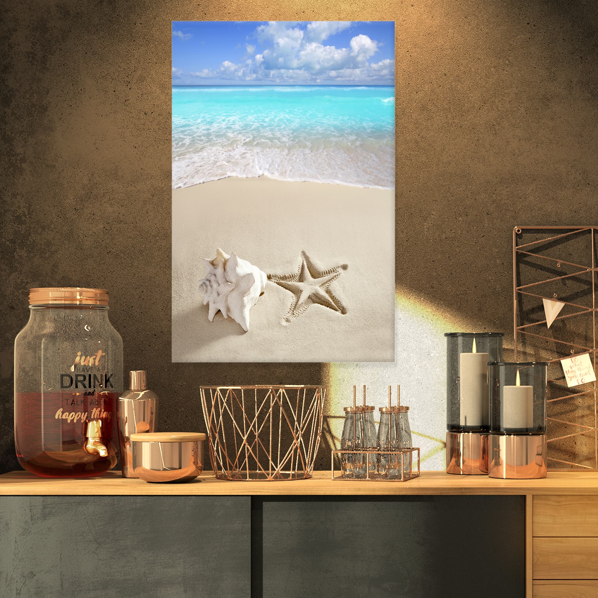 Designart - Caribbean Beach Starfish