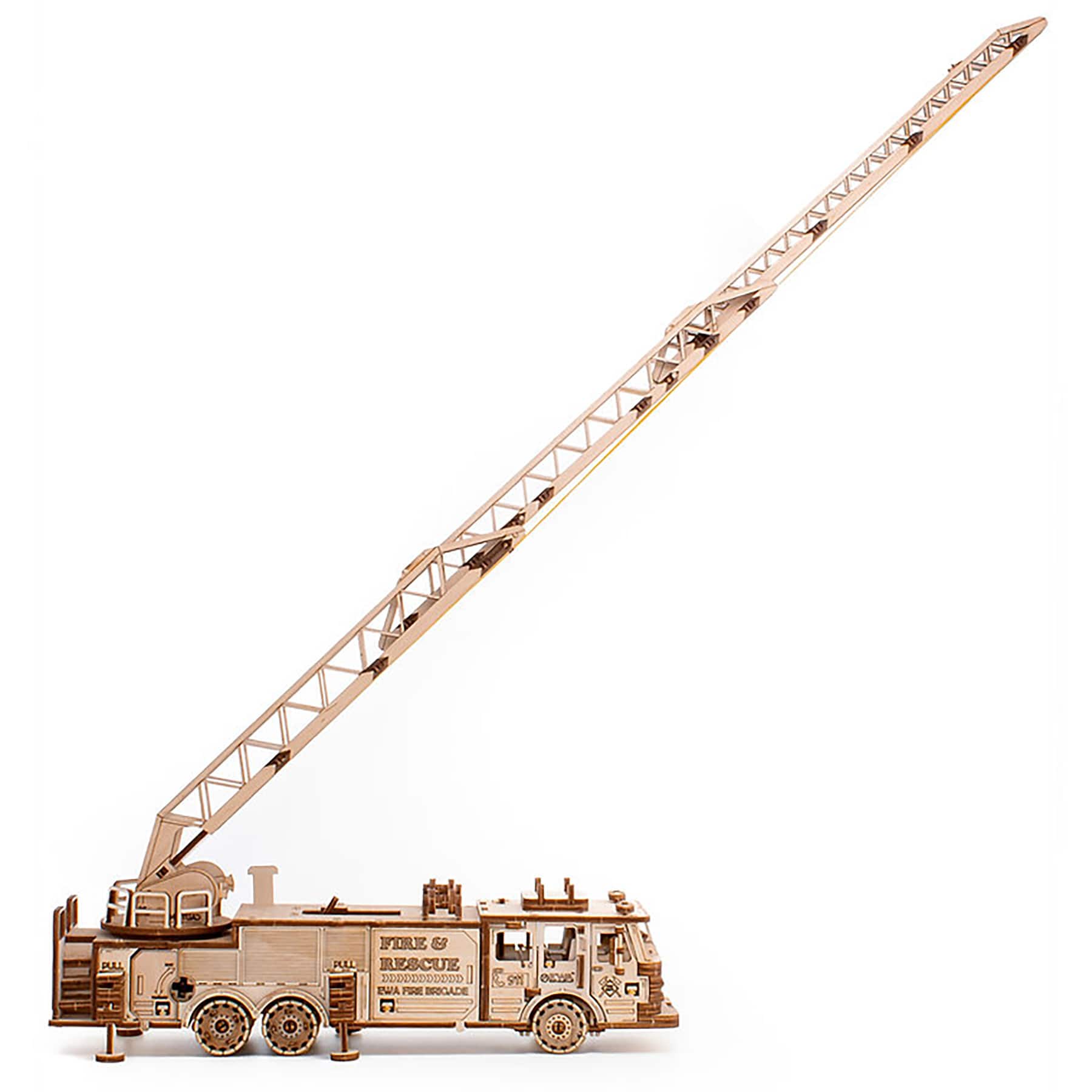 EWA™ Eco-Wood-Art Fire Truck 3D Wooden STEM Construction Kit