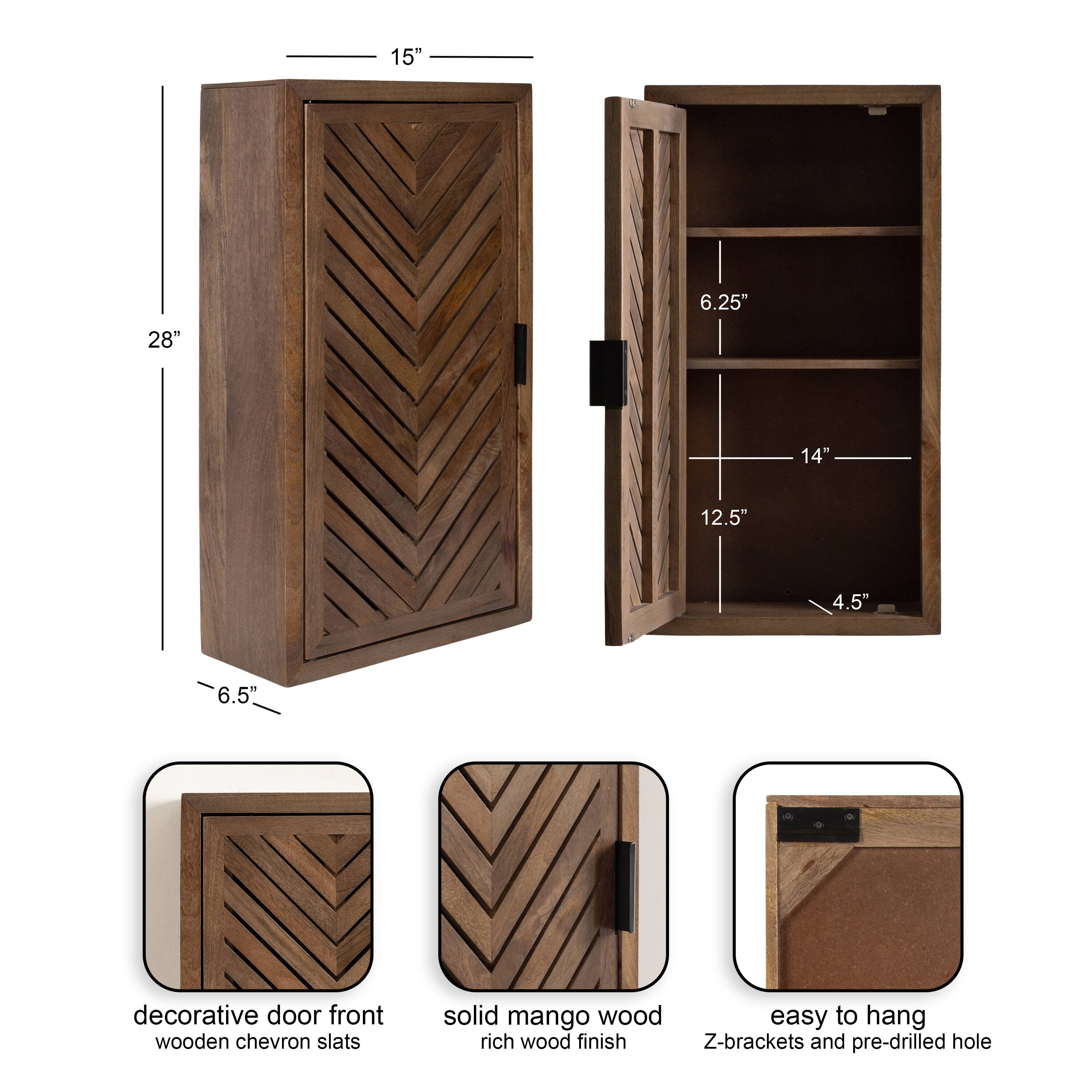 Kate and Laurel Mezzeta Tall Wood Bath Cabinet