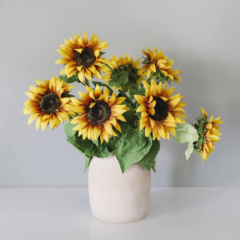Prestige Botanicals 35" Artificial Yellow Sunflower Stem