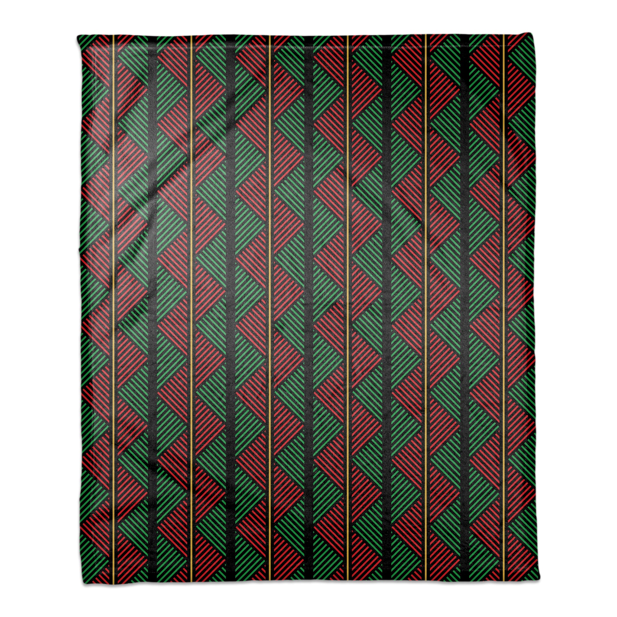 60" Kwanzaa Zigzag Coral Fleece Blanket
