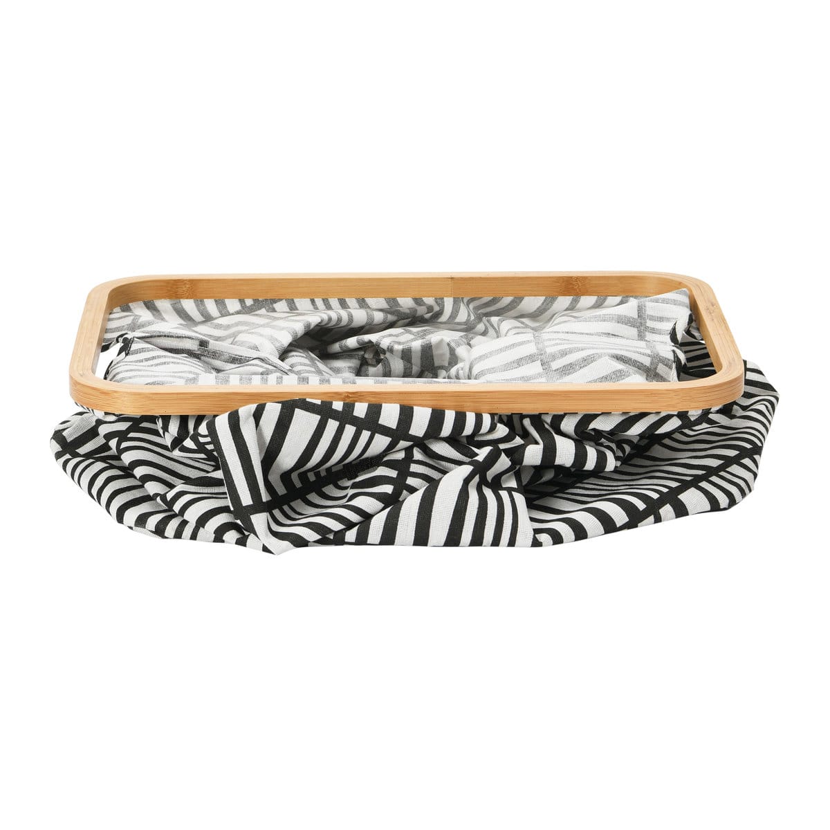 Household Essentials Krush Bamboo Rimmed Hamper (Rectangular, Black)
