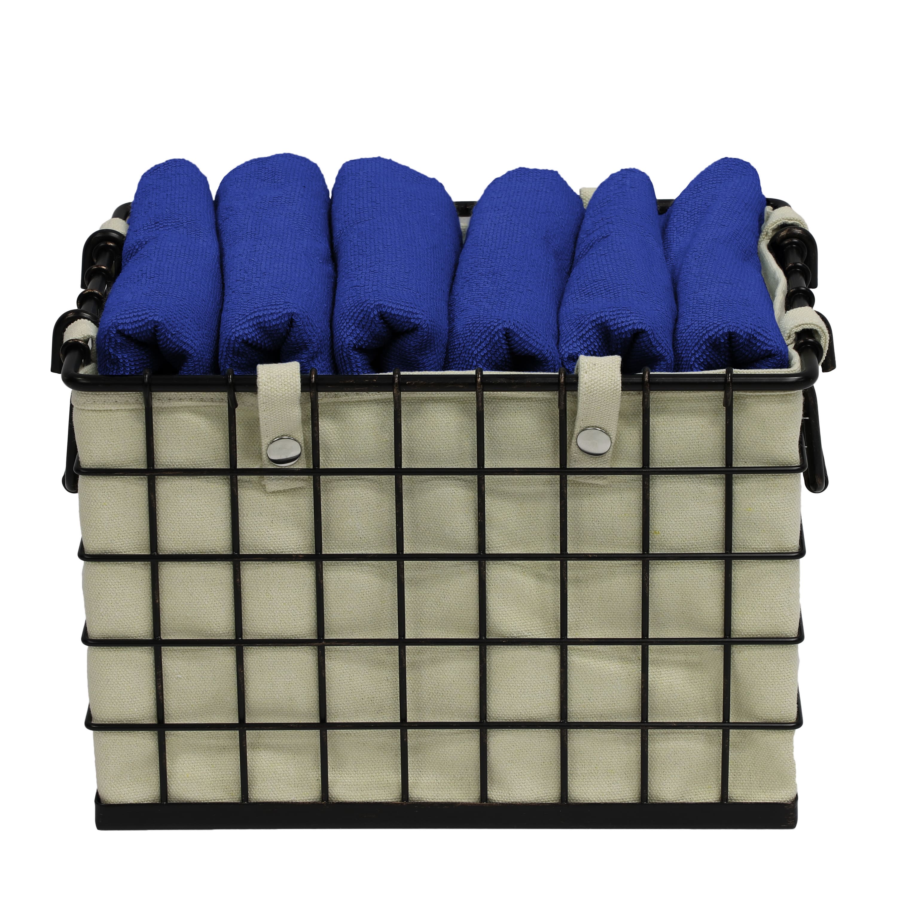 6 Packs: 3 ct. (18 total) Foldable Metal Storage Baskets