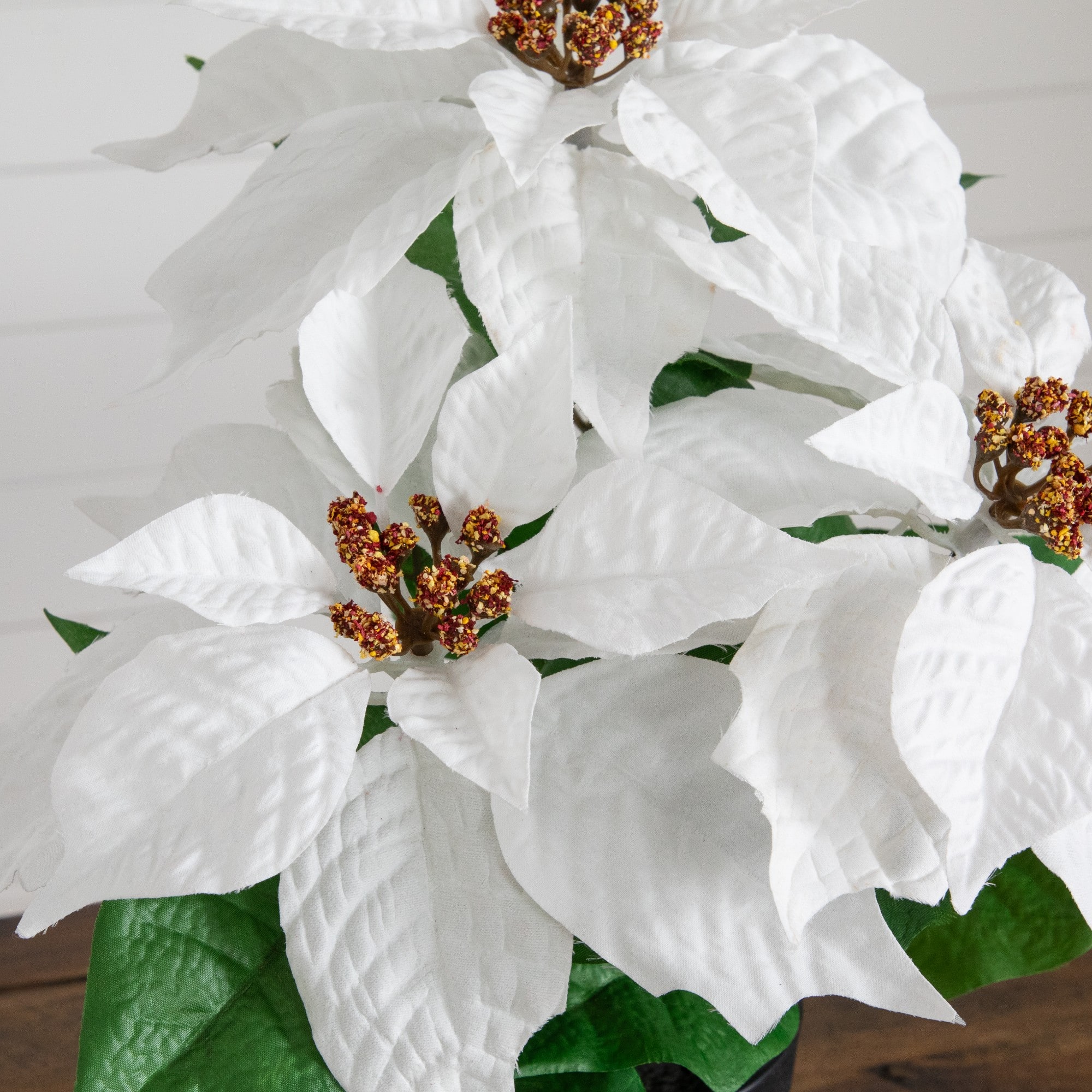 Nearly Natural 15" Artificial Poinsettia Plants