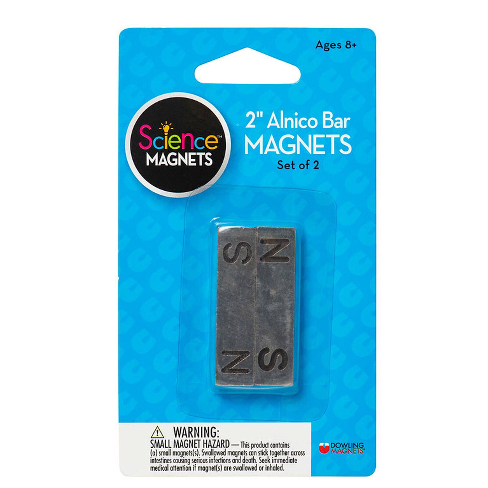 2" North & South Stamped Alnico Bar Magnets