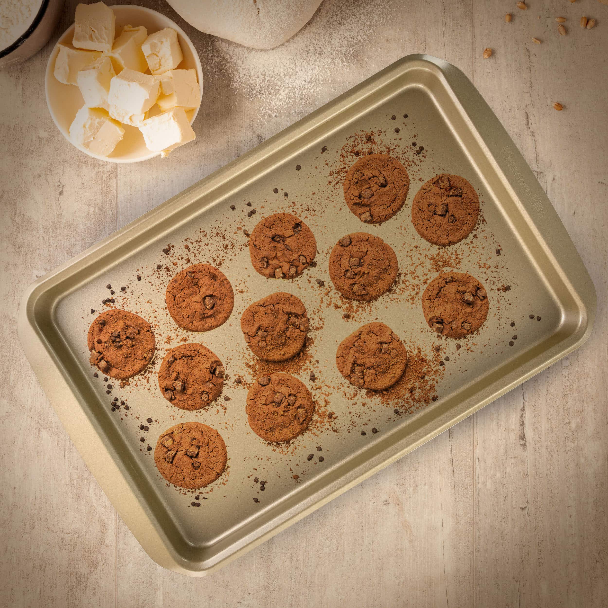 Kenmore Elite 17" Nonstick Carbon Steel Rectangular Cookie Sheet