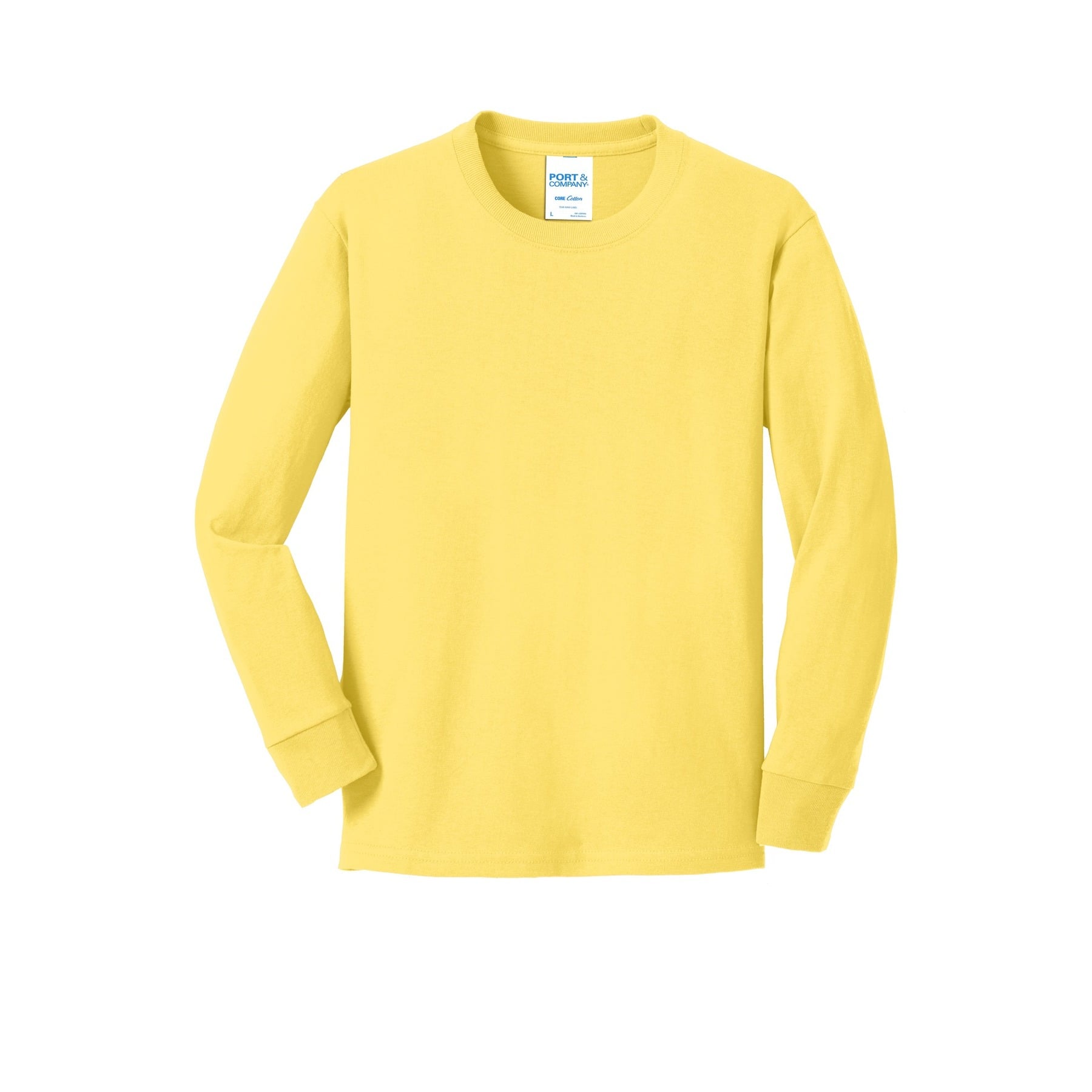 Port & Company® Youth Long Sleeve Core Cotton T-Shirt