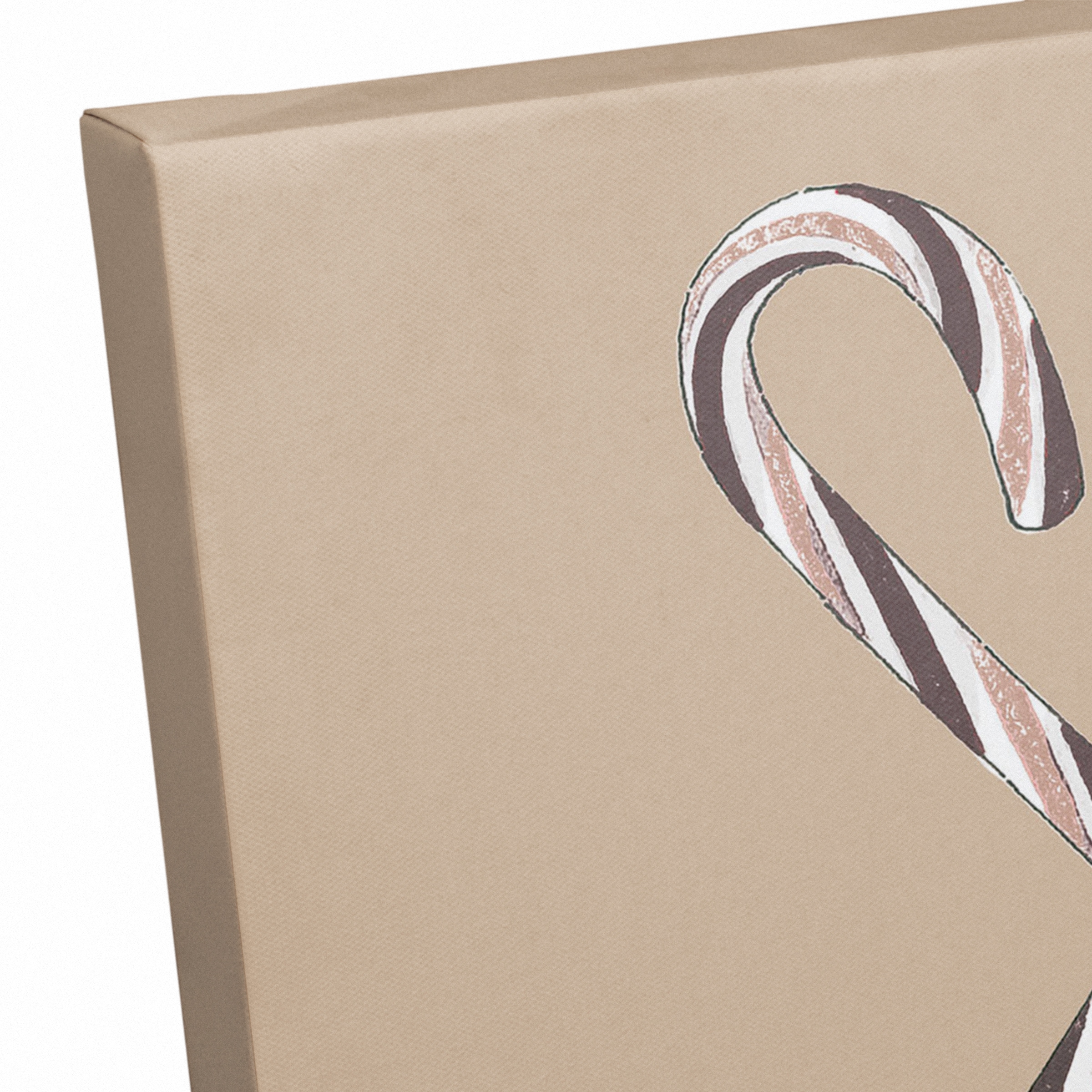 Sweet Christmas Candy Cane Canvas Wall Art